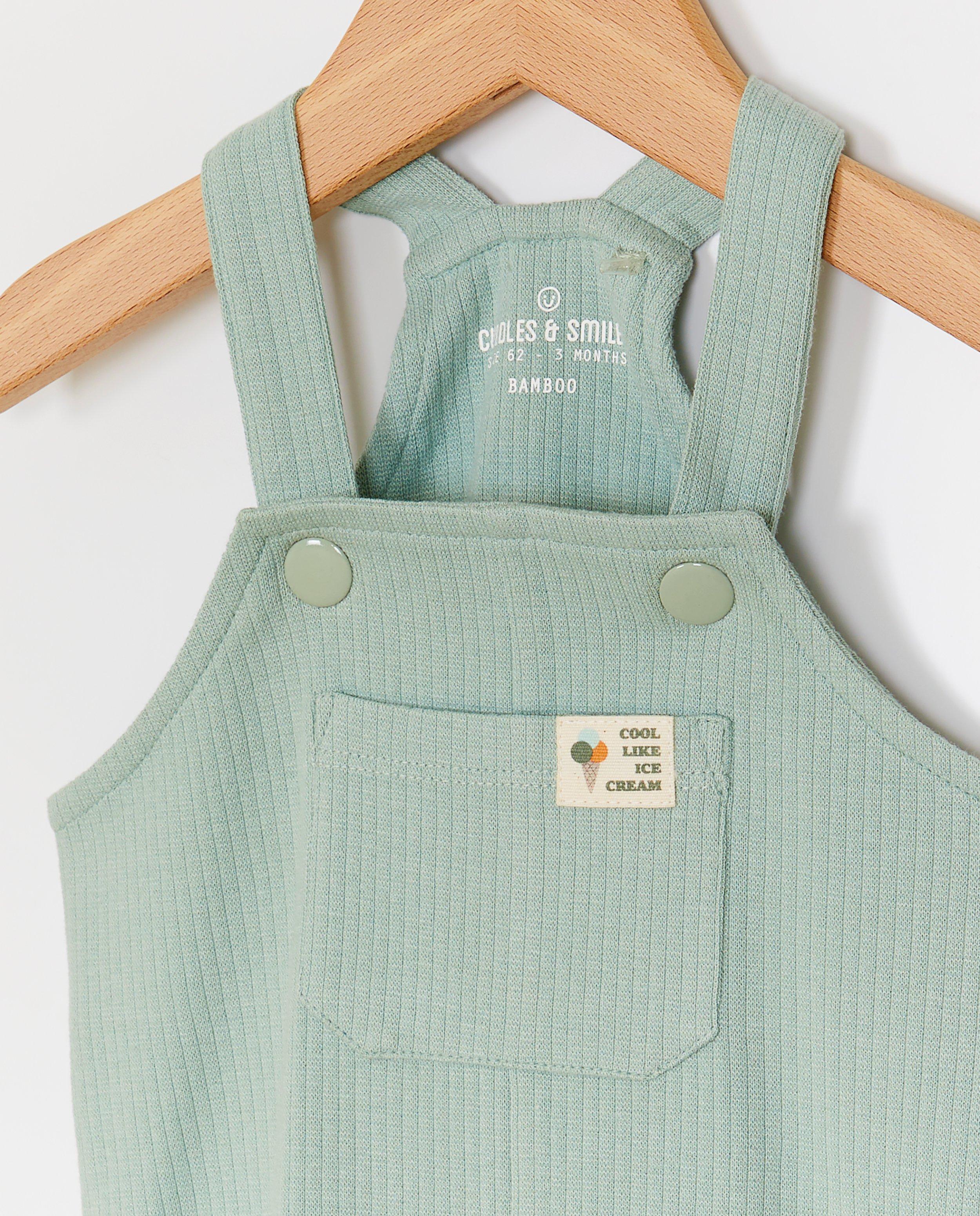 Salopette met fijn ribpatroon - Product Detail - khaki - afbeelding nummer 3