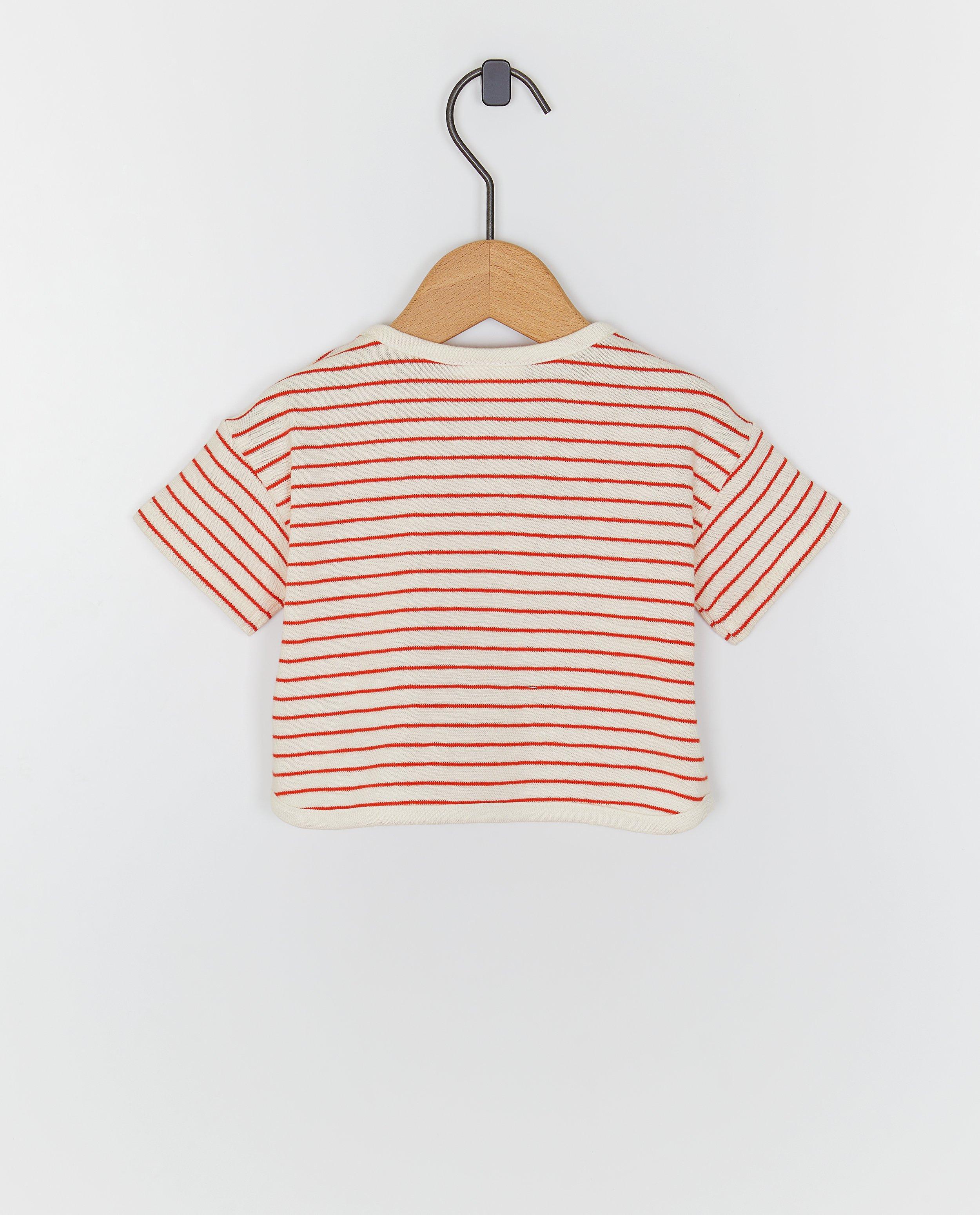 T-shirt met fijne strepen - Product Detail - terracotta - afbeelding nummer 2