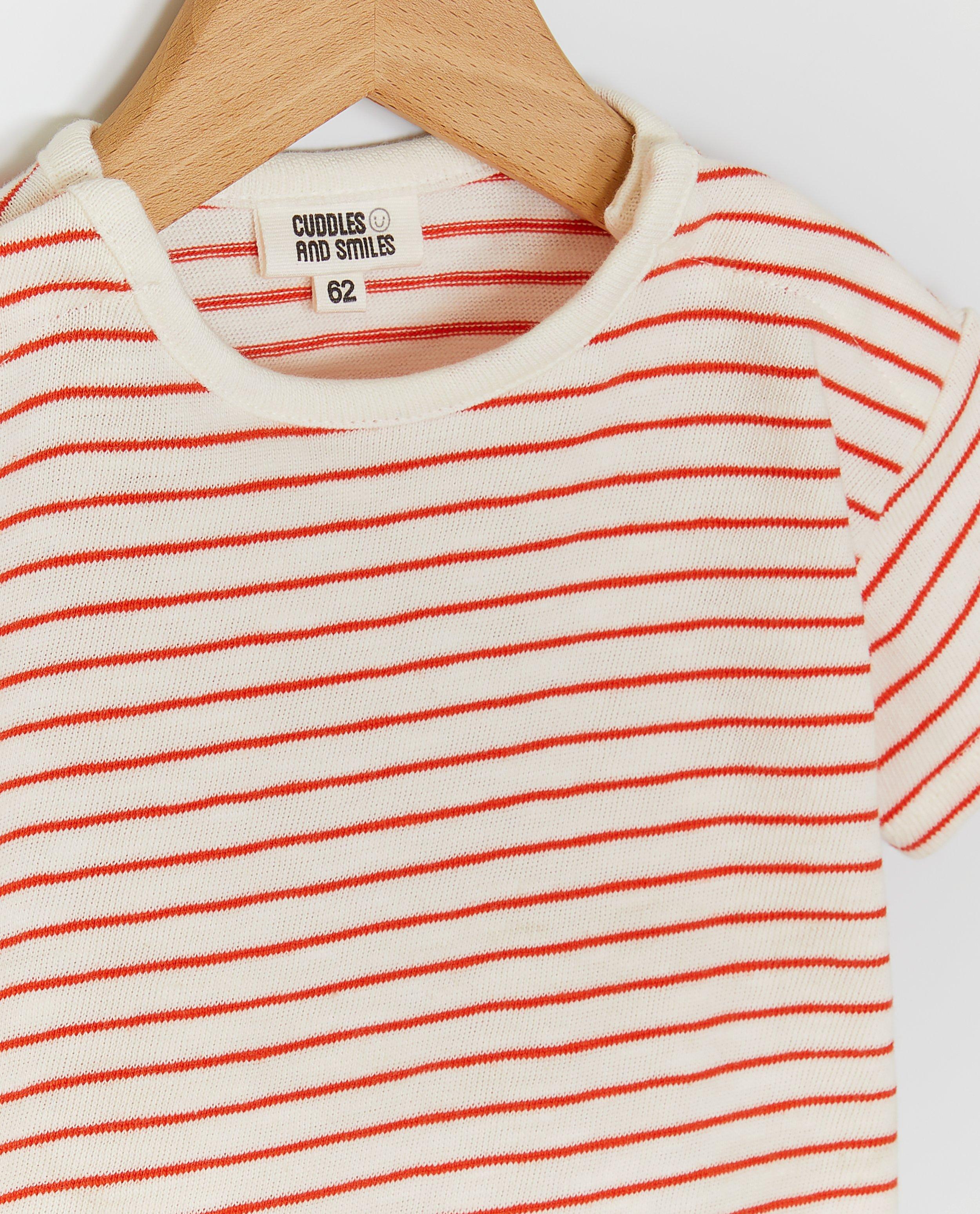 T-shirt met fijne strepen - Product Detail - terracotta - afbeelding nummer 3