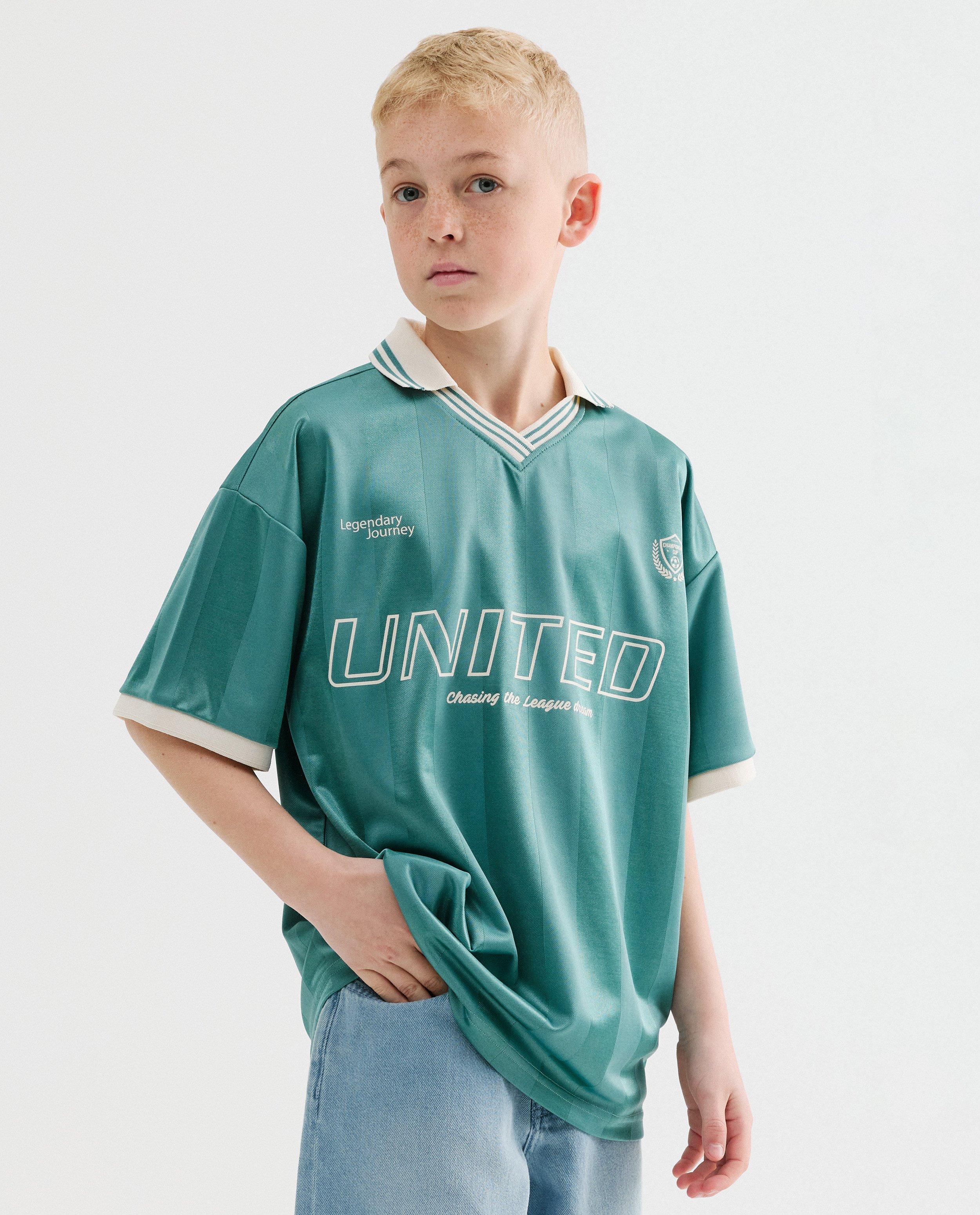 Voetbalshirt met opschrift, loose fit - Product Detail - khaki - afbeelding nummer 1