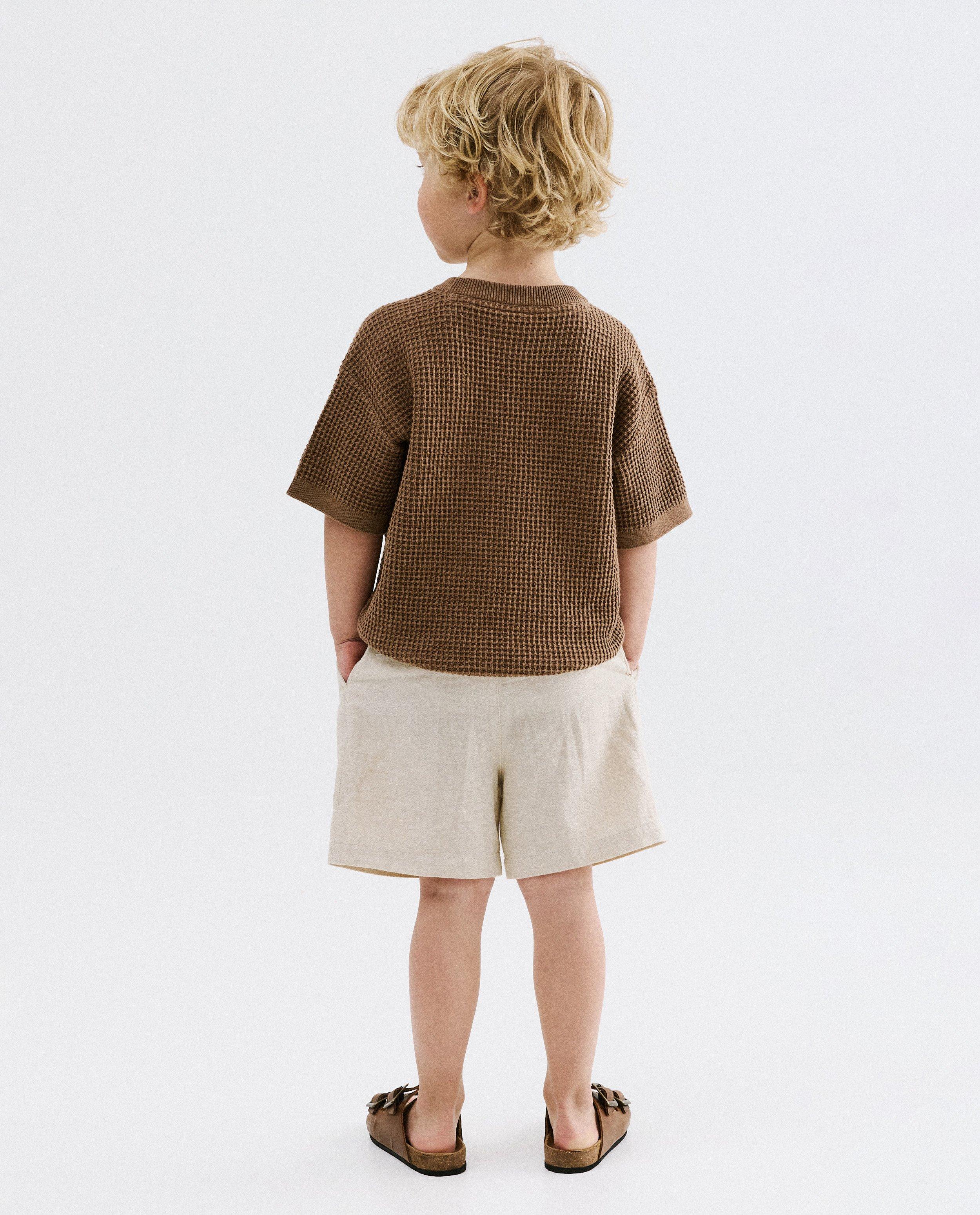 T-shirt met textuur, loose fit - Product Detail - bruin - afbeelding nummer 4