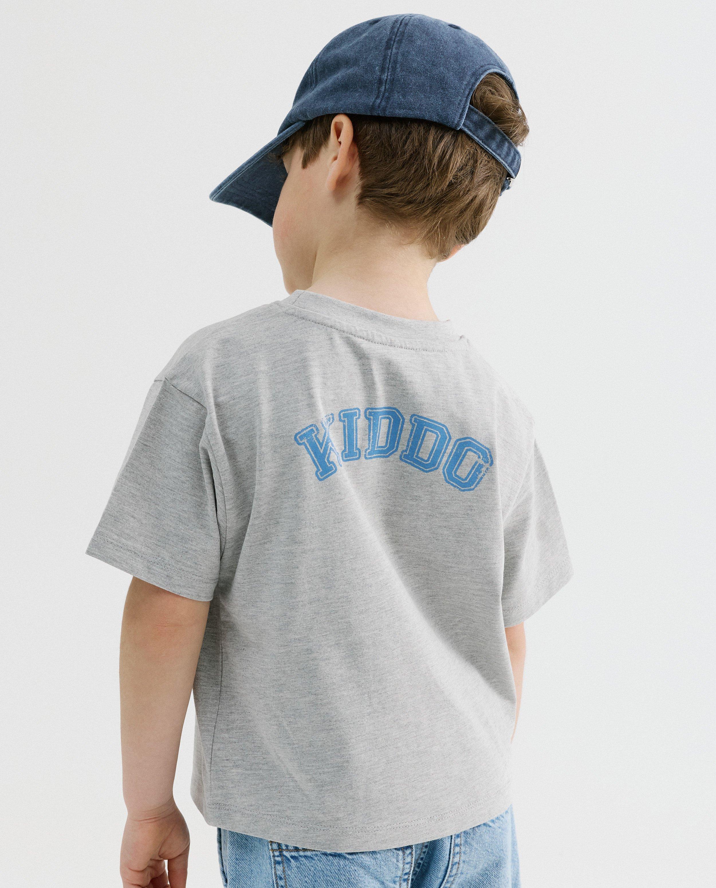 T-shirt met backprint Kiddo, loose fit, unisex, 98-134