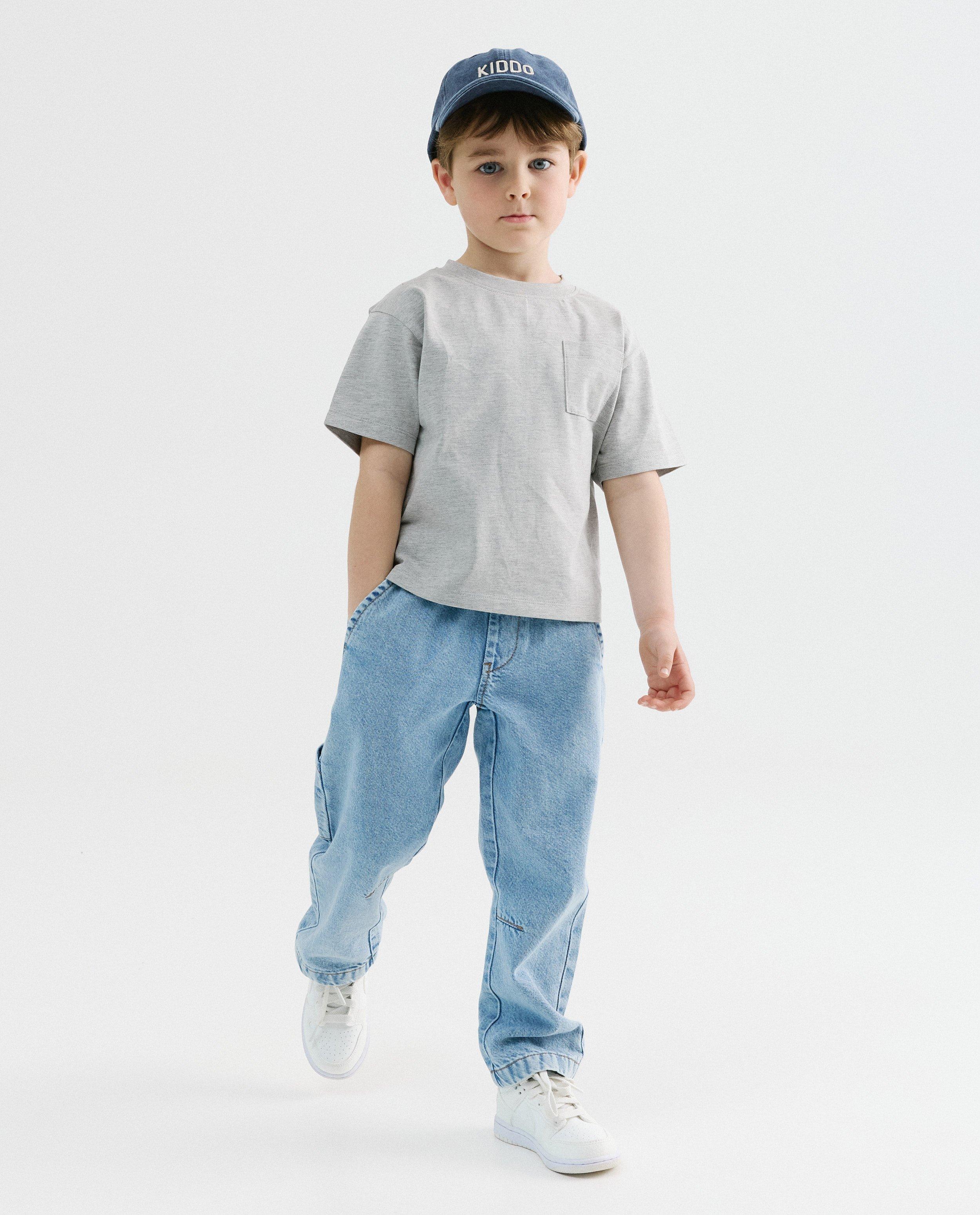 T-shirt met backprint Kiddo, loose fit, unisex, 98-134 - Product Detail - grijs - afbeelding nummer 3