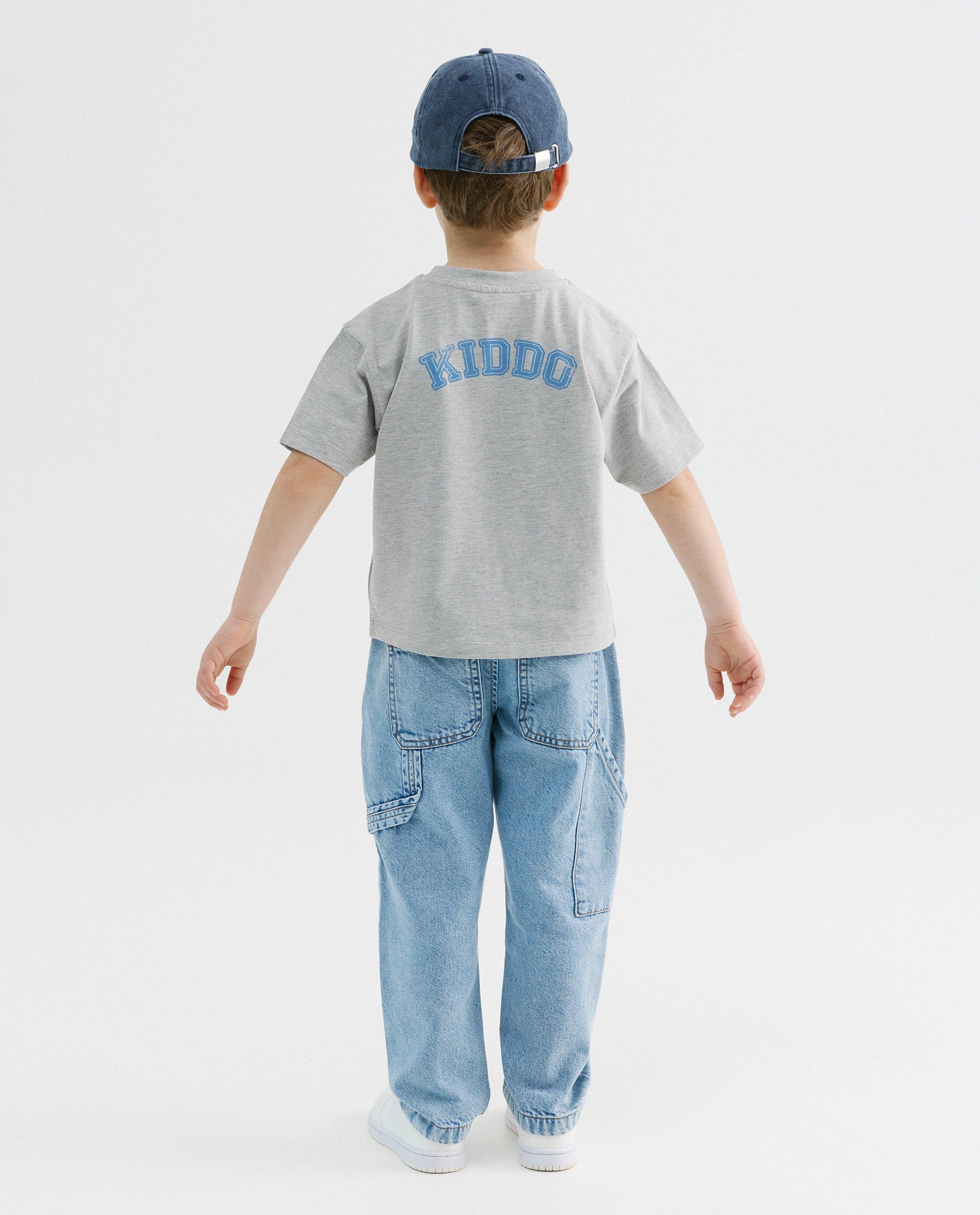 T-shirt met backprint Kiddo, loose fit, unisex, 98-134 - Product Detail - grijs - afbeelding nummer 4