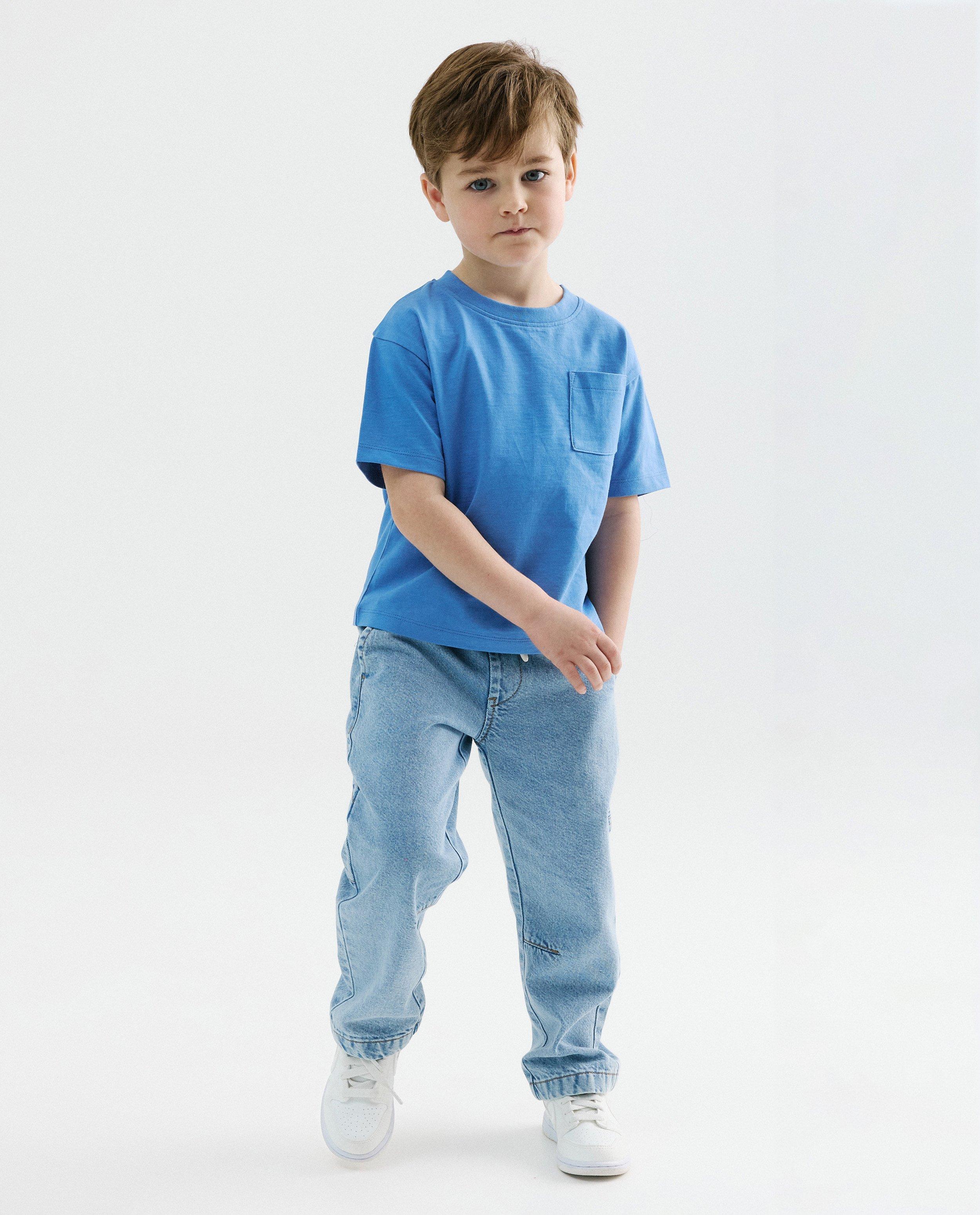 T-shirt met backprint, loose fit, unisex, 98-134 - Product Detail - blauw - afbeelding nummer 3