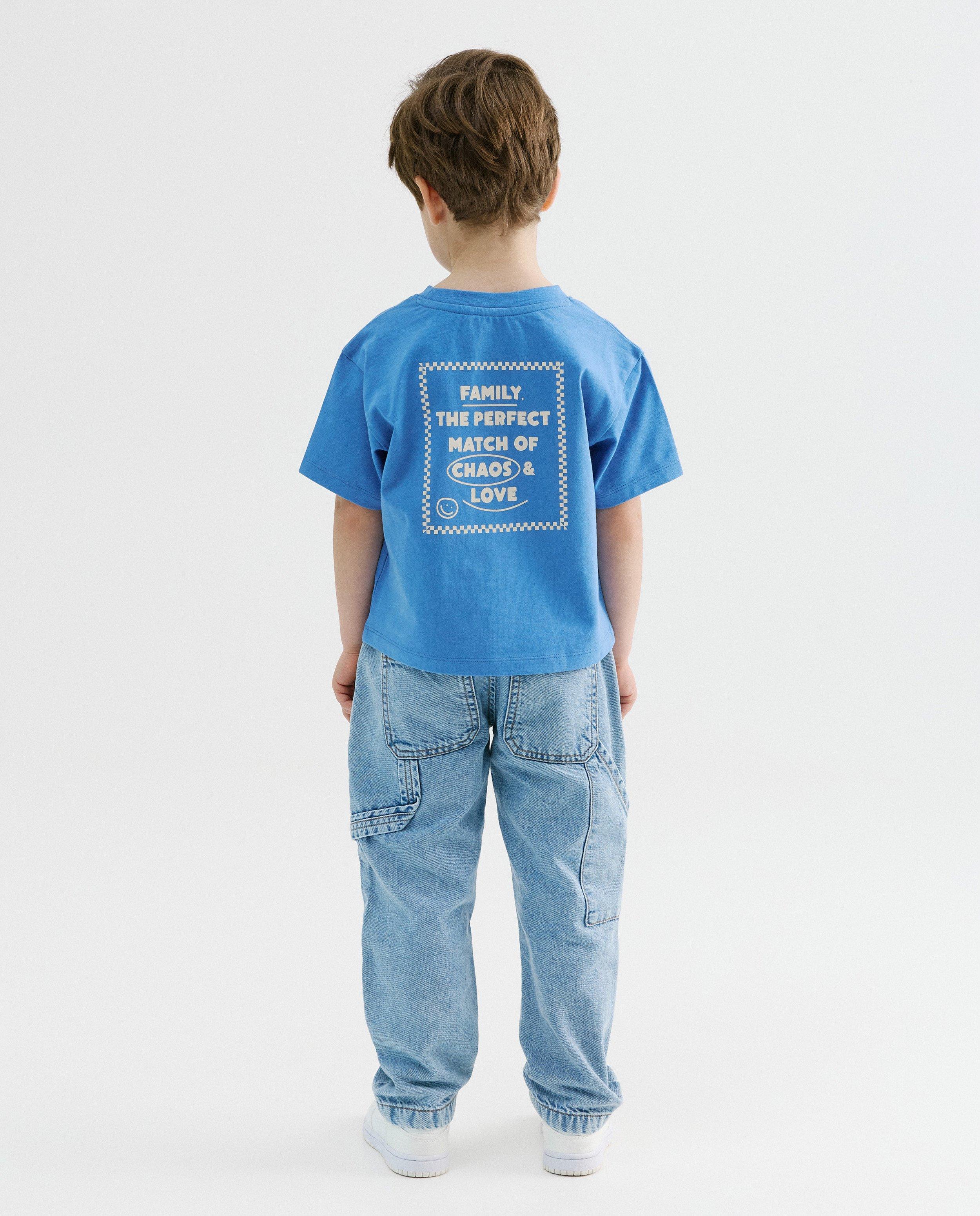 T-shirt met backprint, loose fit, unisex, 98-134 - Product Detail - blauw - afbeelding nummer 4