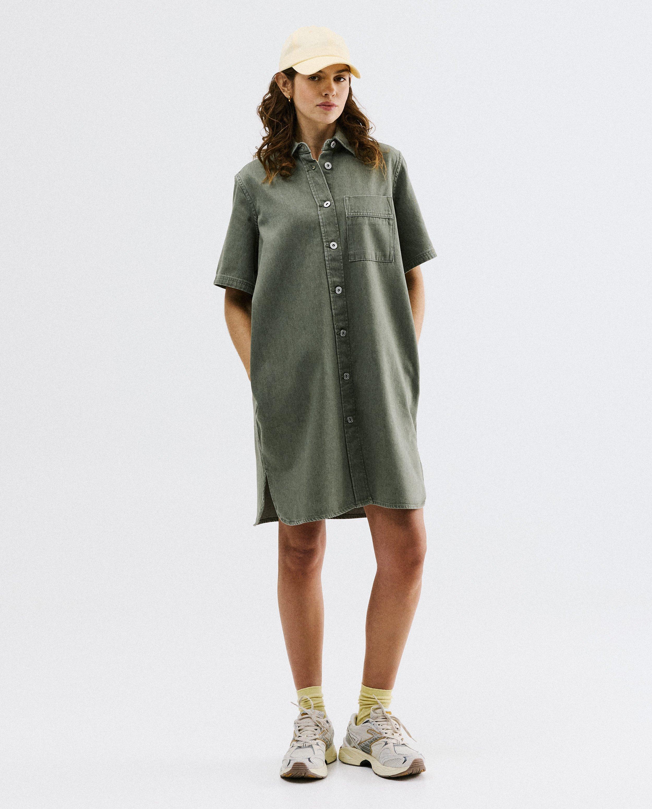 Groene jeansjurk - Product Detail - lichtgroen - afbeelding nummer 1