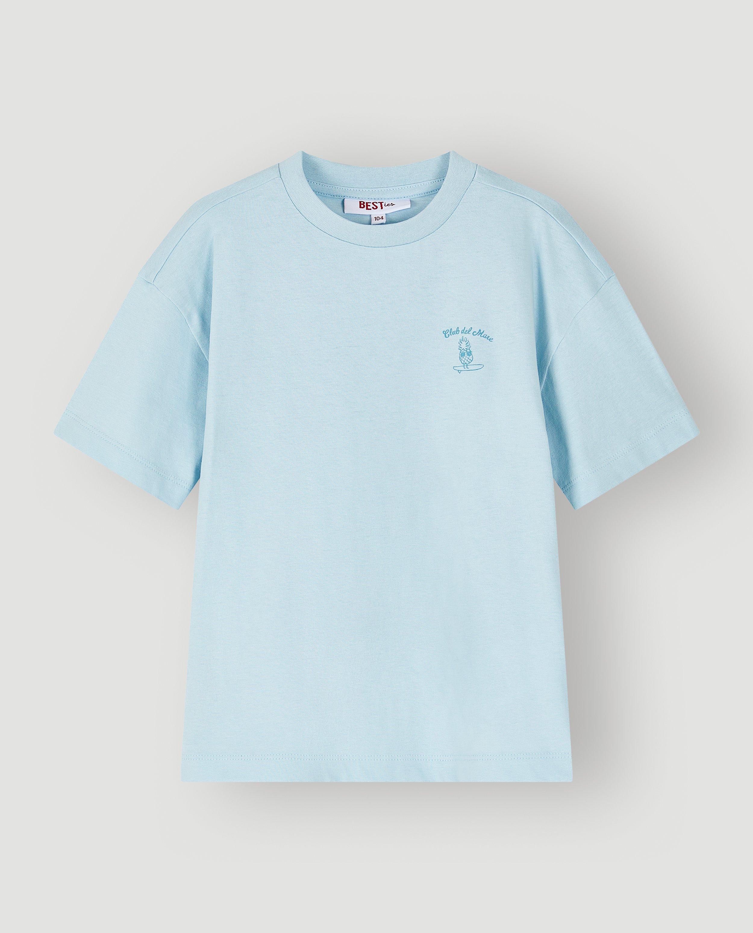T-shirt avec imprim&eacute; au dos - D&eacute;tails du produit - bleu clair - image num&eacute;ro 6