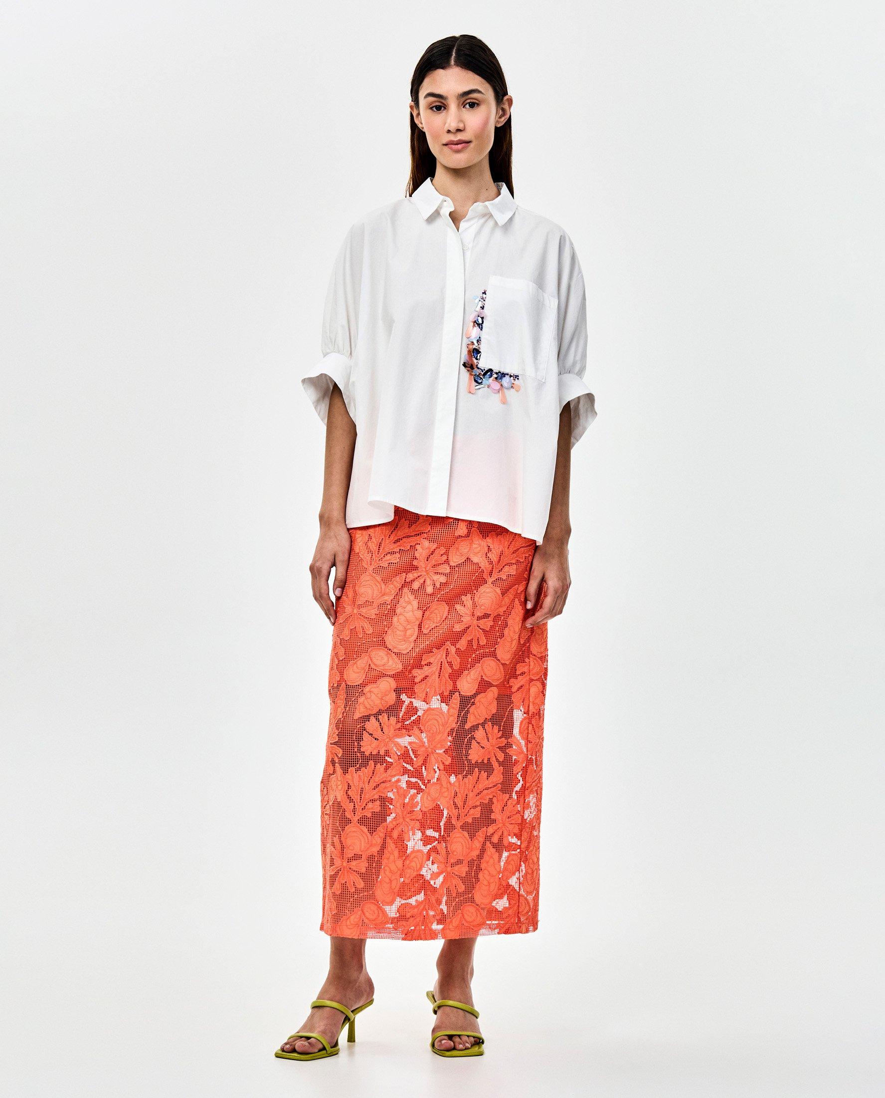 Rok met kanten bloemenpatroon - Product Detail - feloranje - afbeelding nummer 1