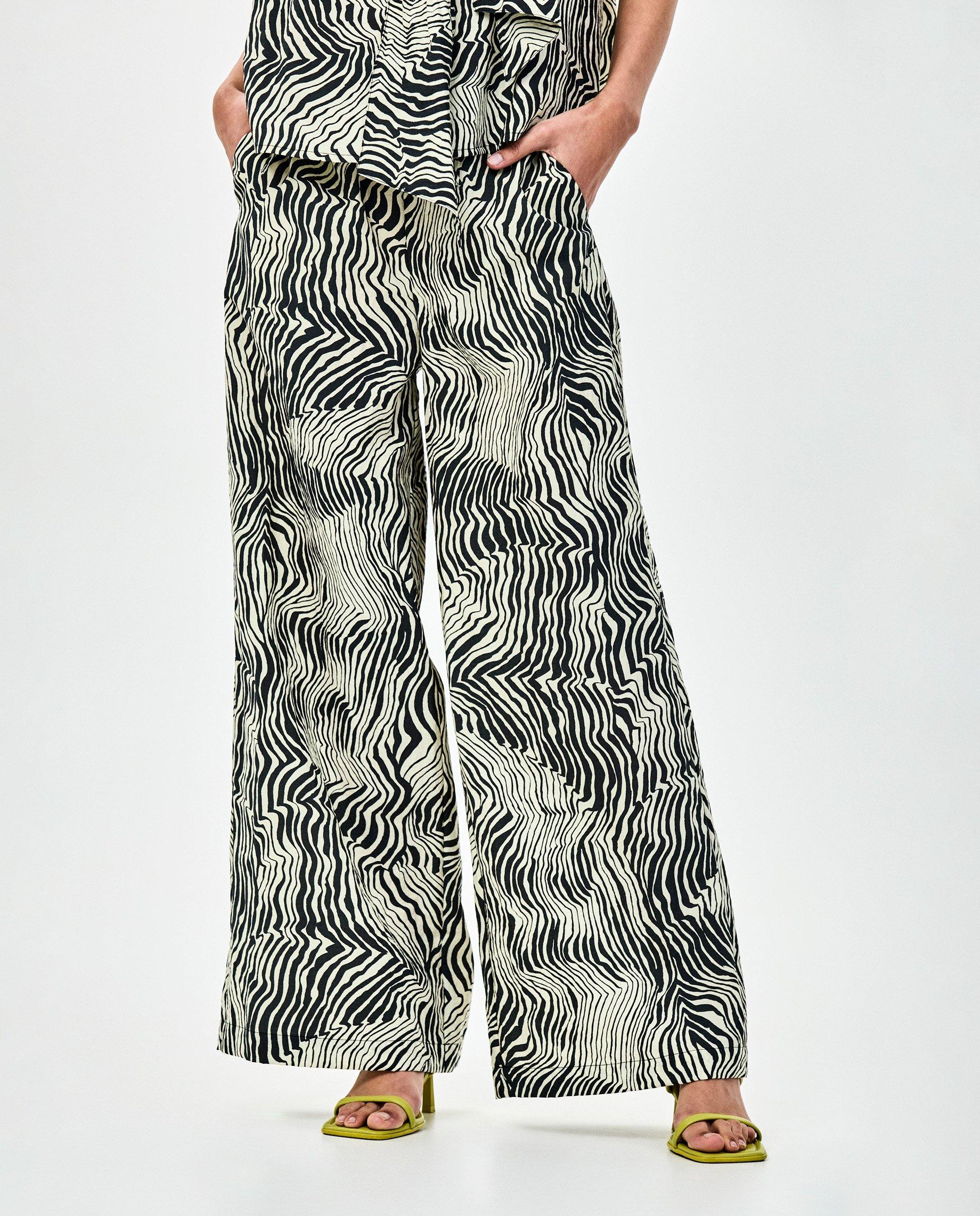 Broek met zebraprint - Product Detail - donkergrijs - afbeelding nummer 3