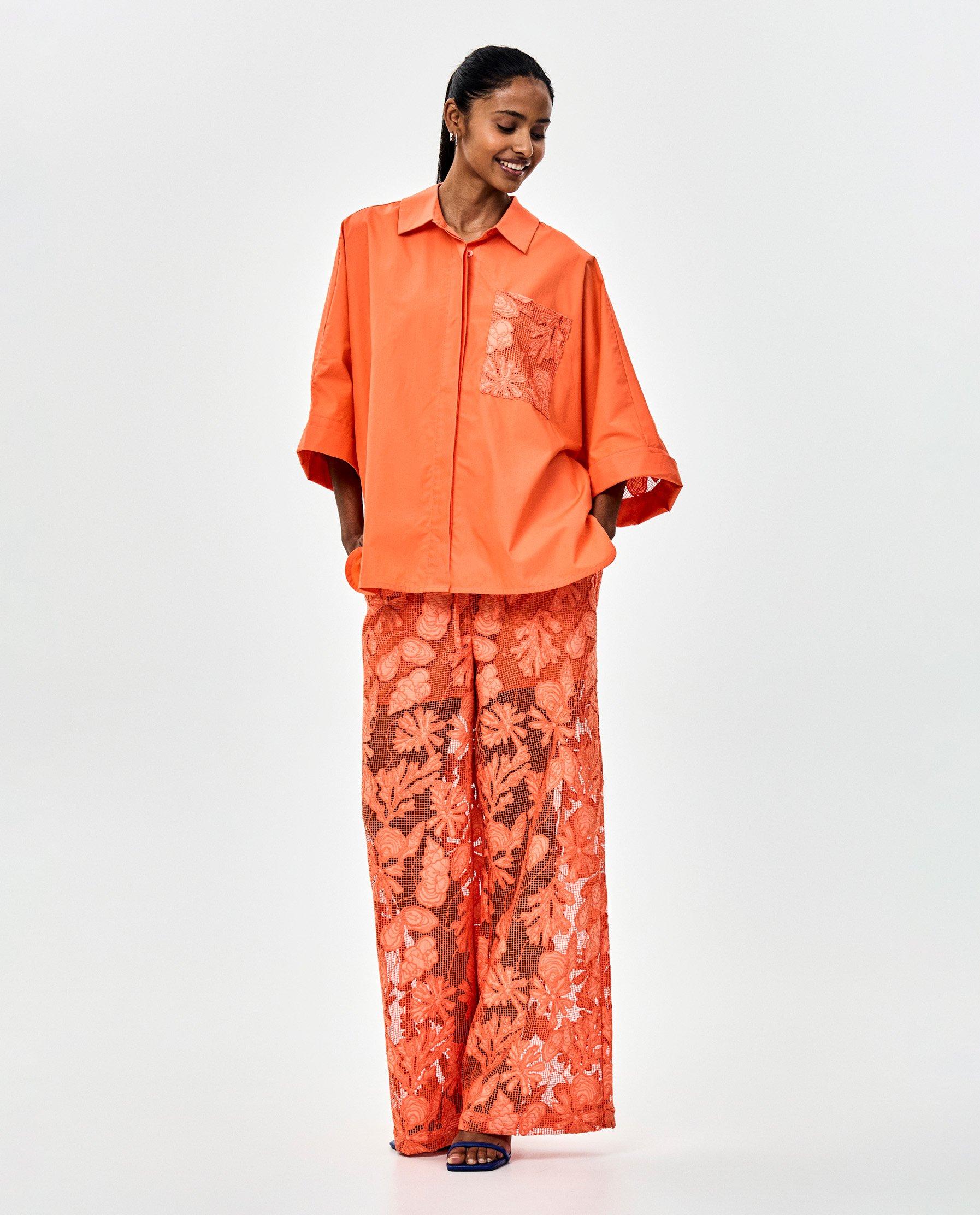 Blouse met kanten rug - Product Detail - feloranje - afbeelding nummer 2