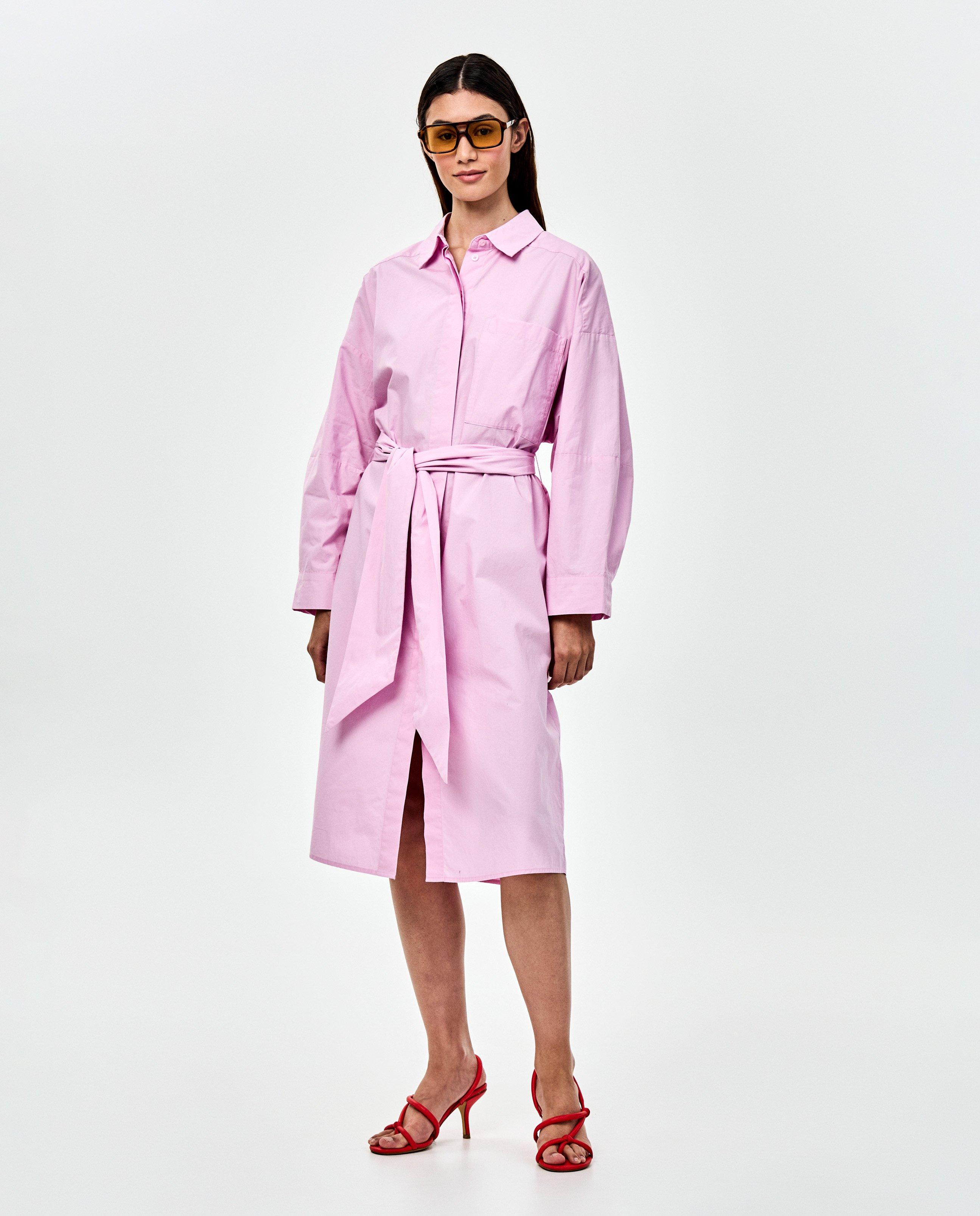 Robe chemise rose - D&eacute;tails du produit - rose clair - image num&eacute;ro 3