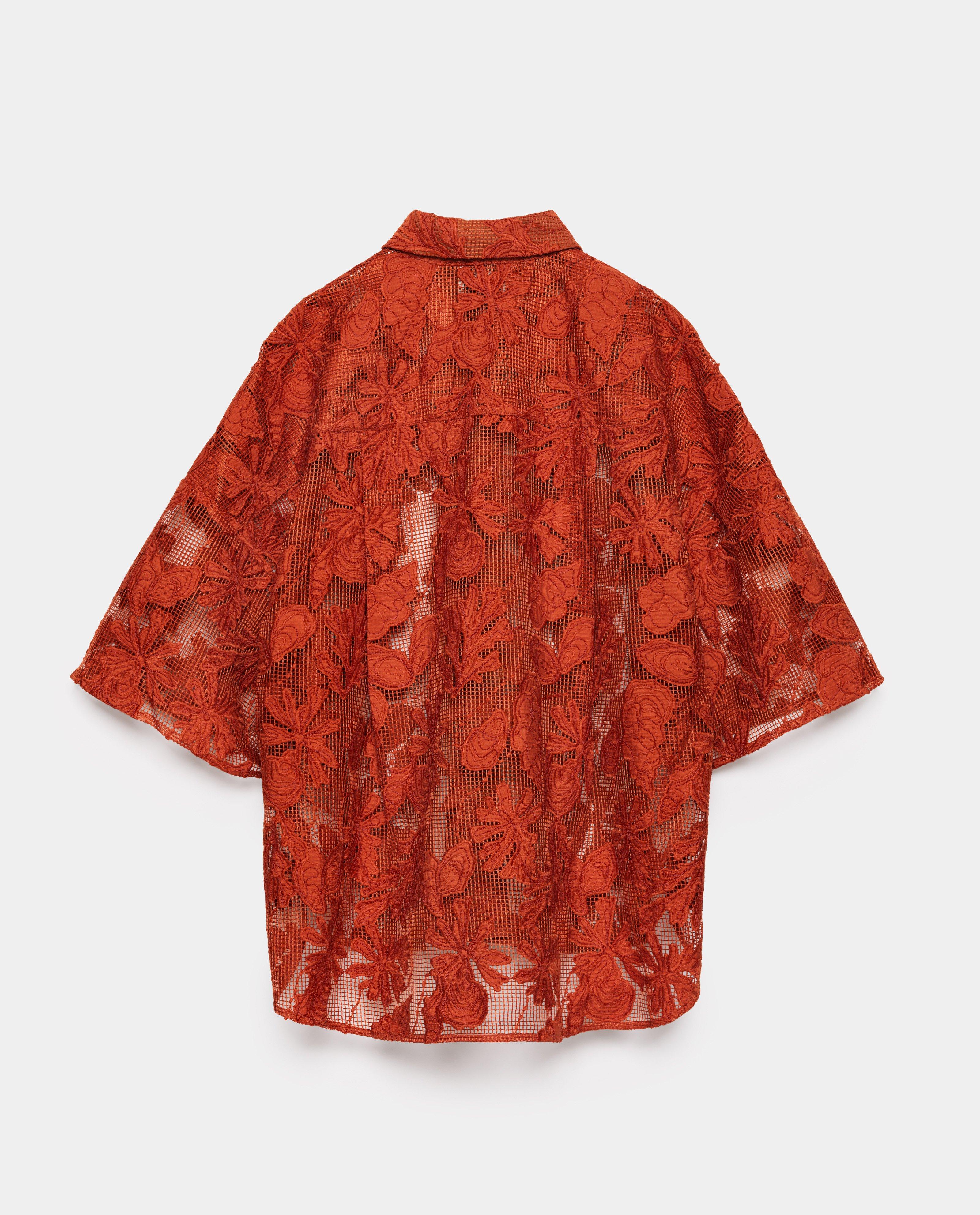 Blouse en dentelle - D&eacute;tails du produit - blanc - image num&eacute;ro 5