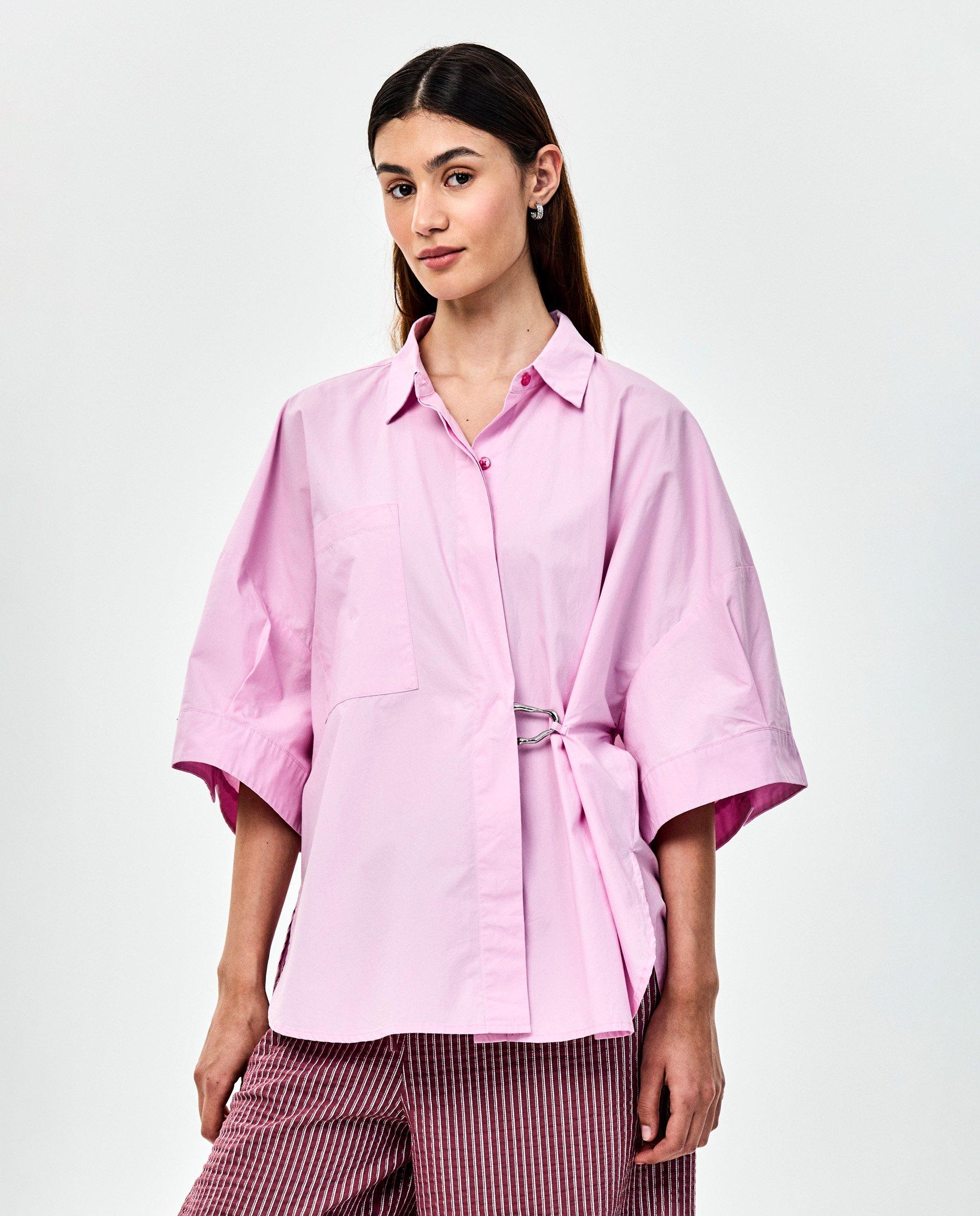 Blouse chemise rose