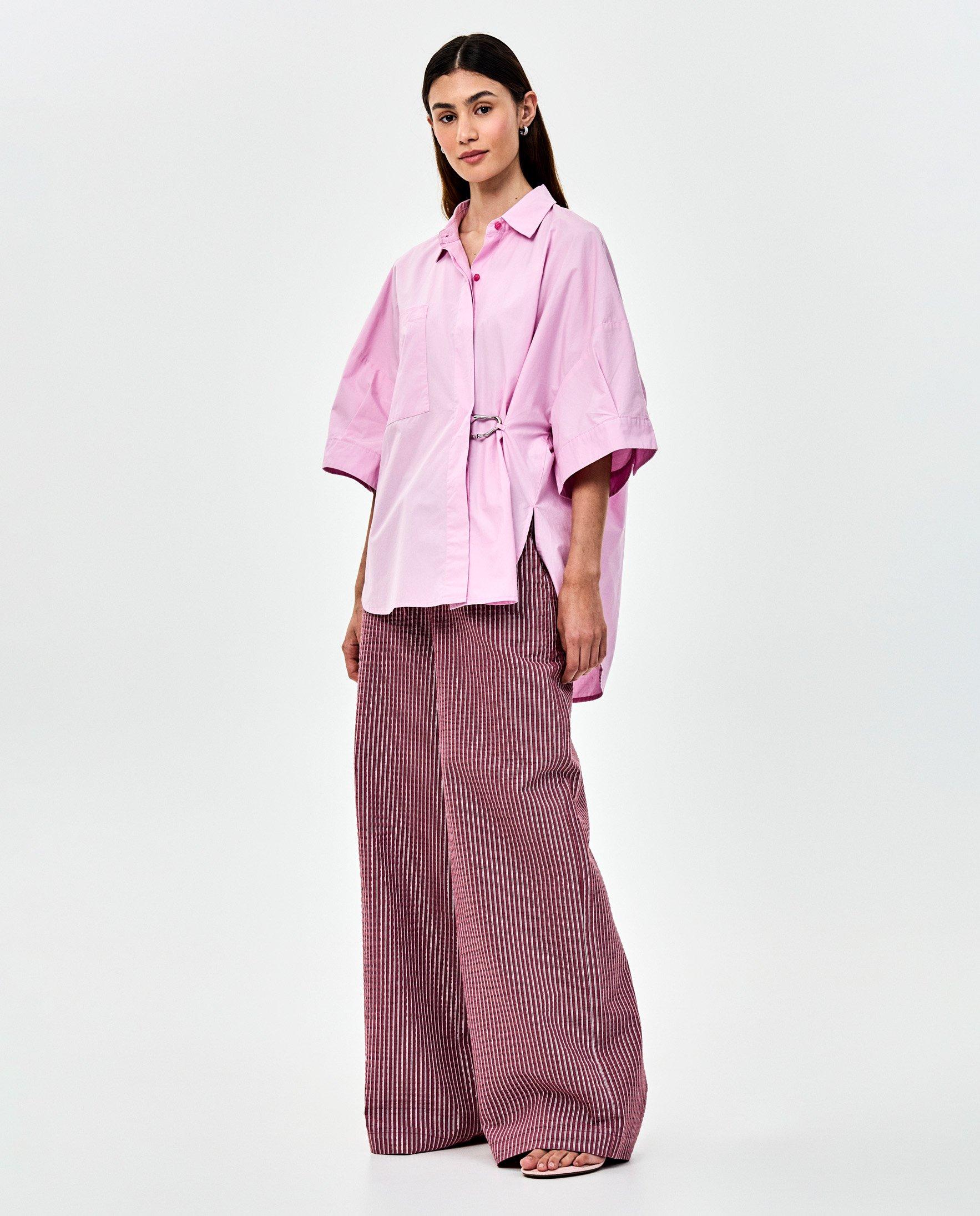 Blouse chemise rose - D&eacute;tails du produit - rose clair - image num&eacute;ro 2