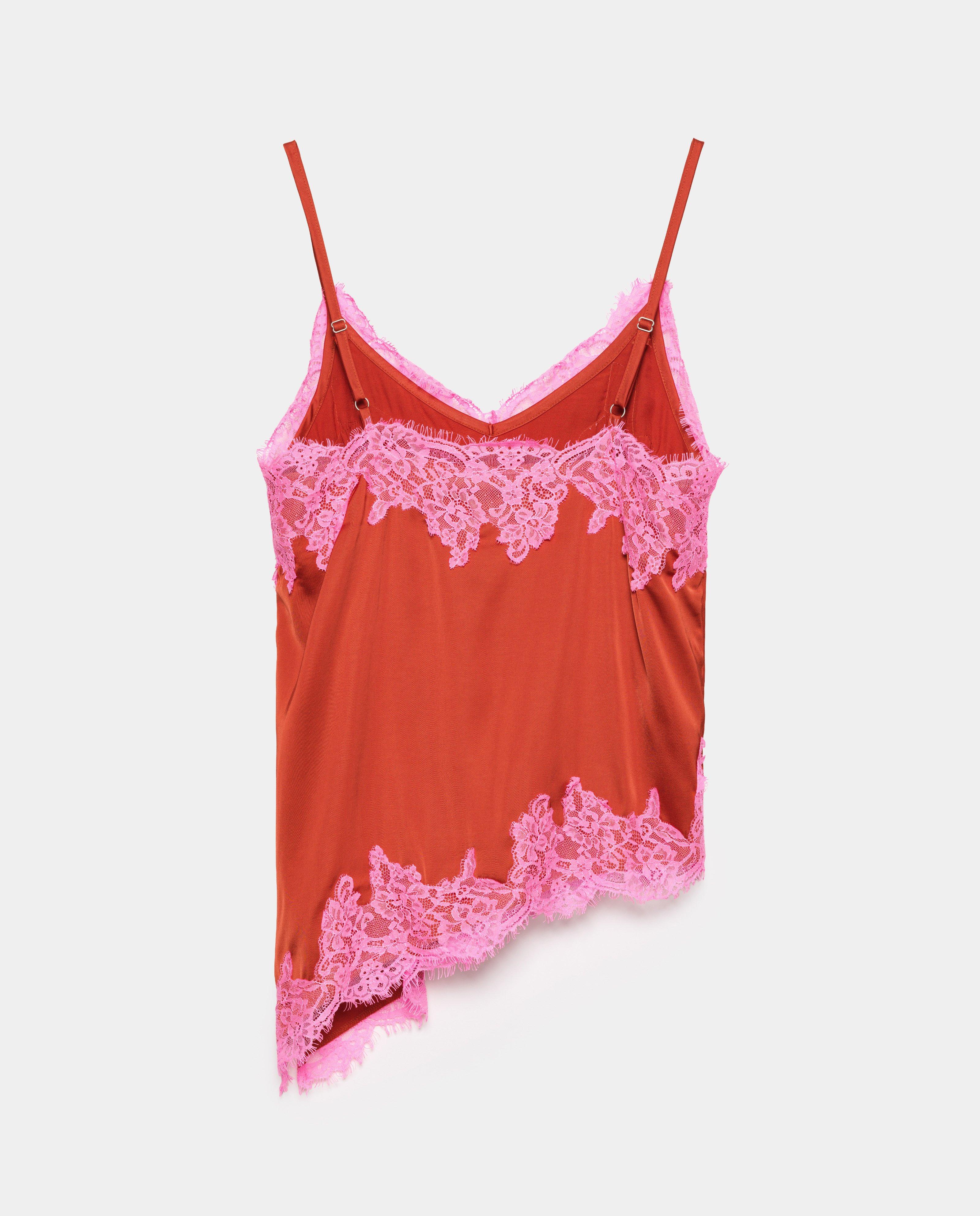 Top avec d&eacute;tails en dentelle - D&eacute;tails du produit - rouge fonc&eacute; - image num&eacute;ro 6