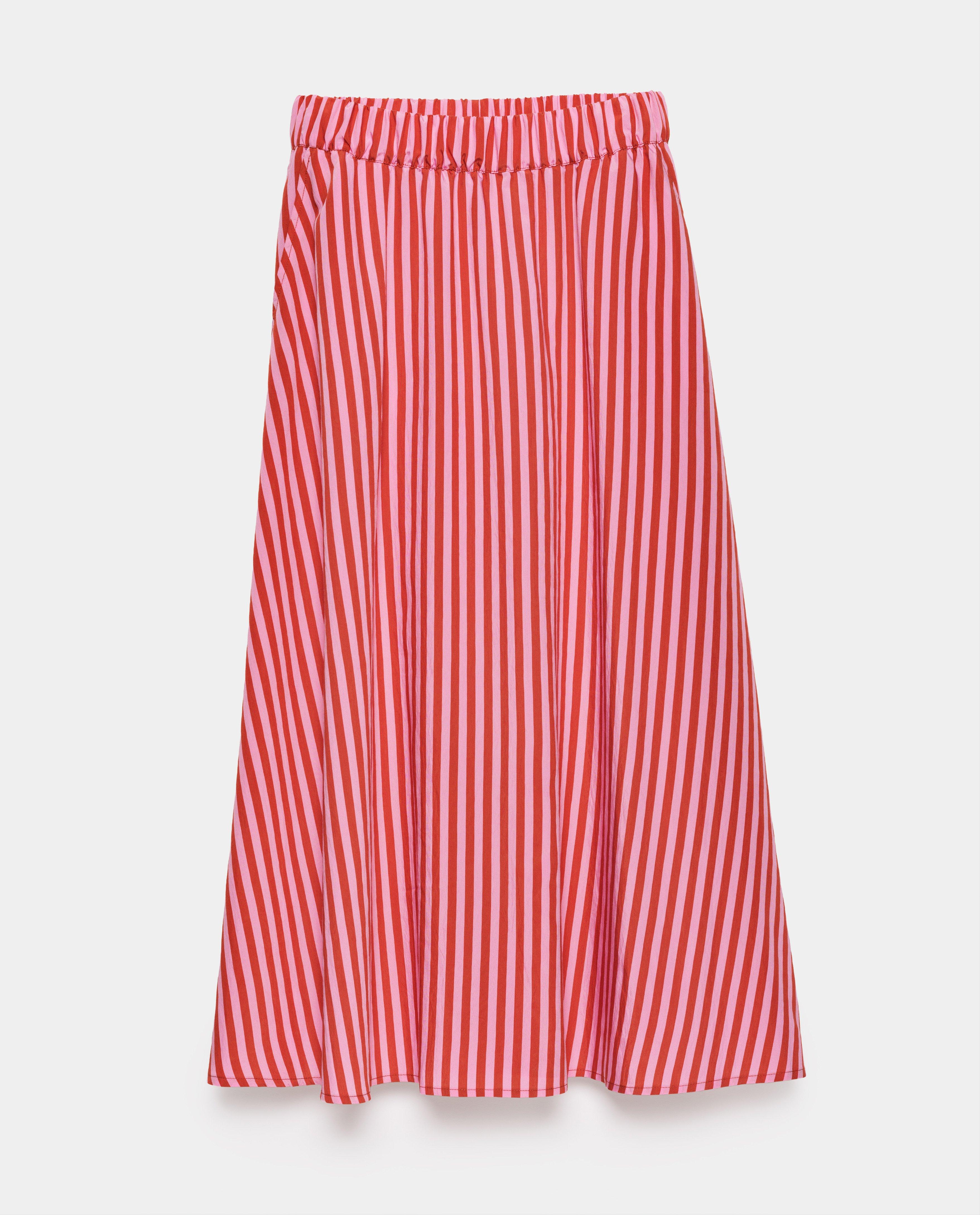 Jupe &agrave; rayures - D&eacute;tails du produit - rouge fonc&eacute; - image num&eacute;ro 4