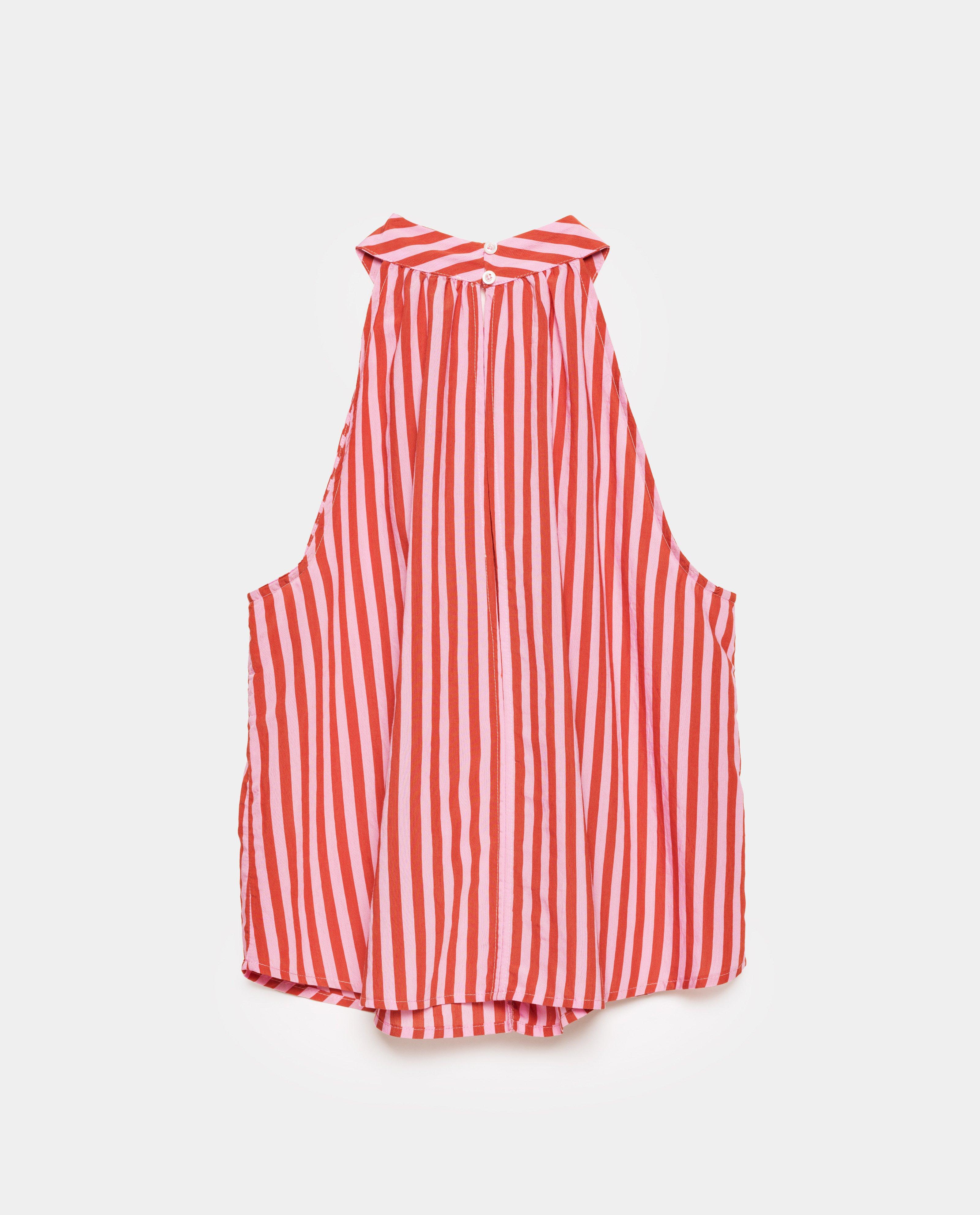 Haltertop met ruches - Product Detail - donkerrood - afbeelding nummer 5