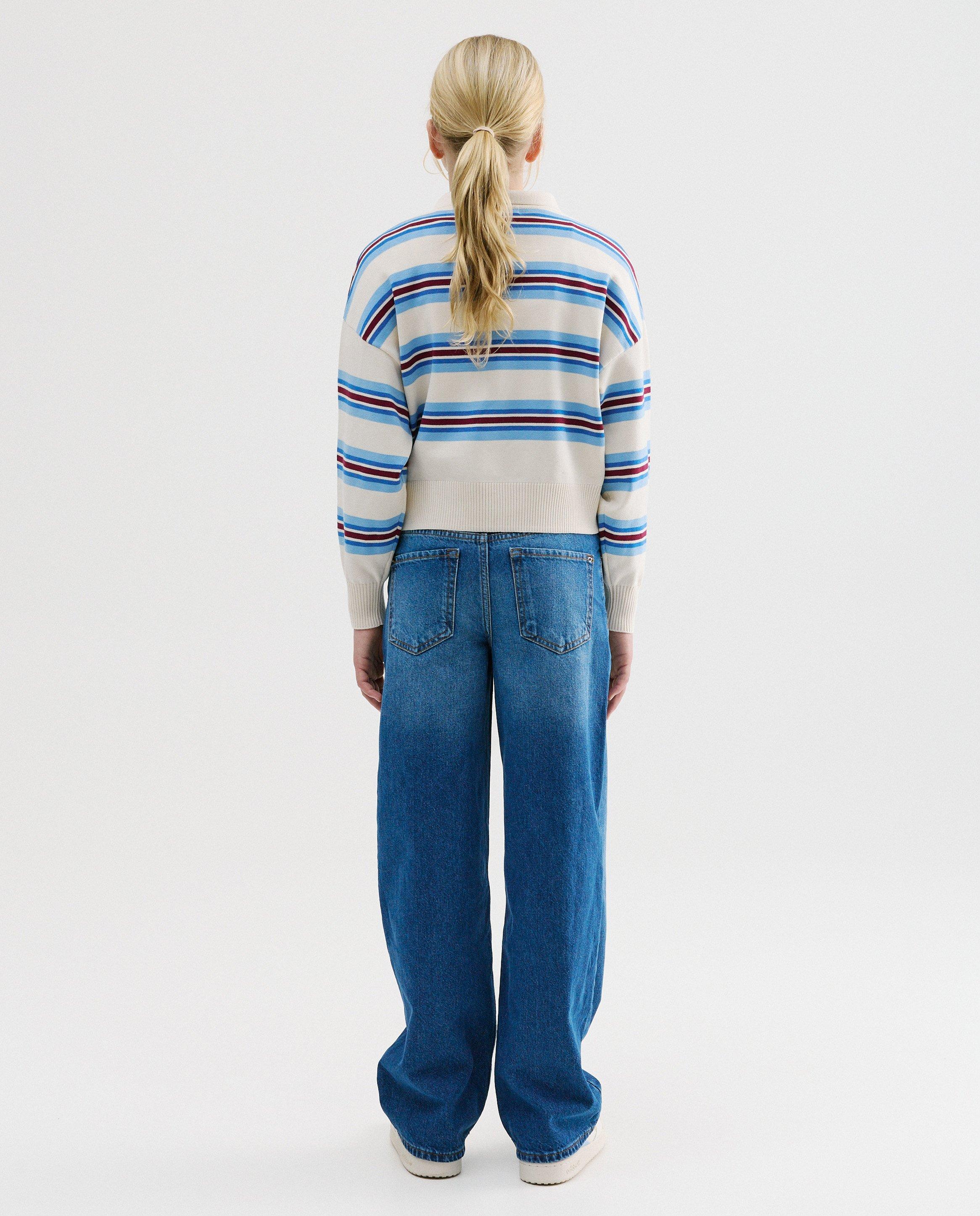 Polo rugby avec patch brod&eacute; - D&eacute;tails du produit - bleu clair - image num&eacute;ro 3