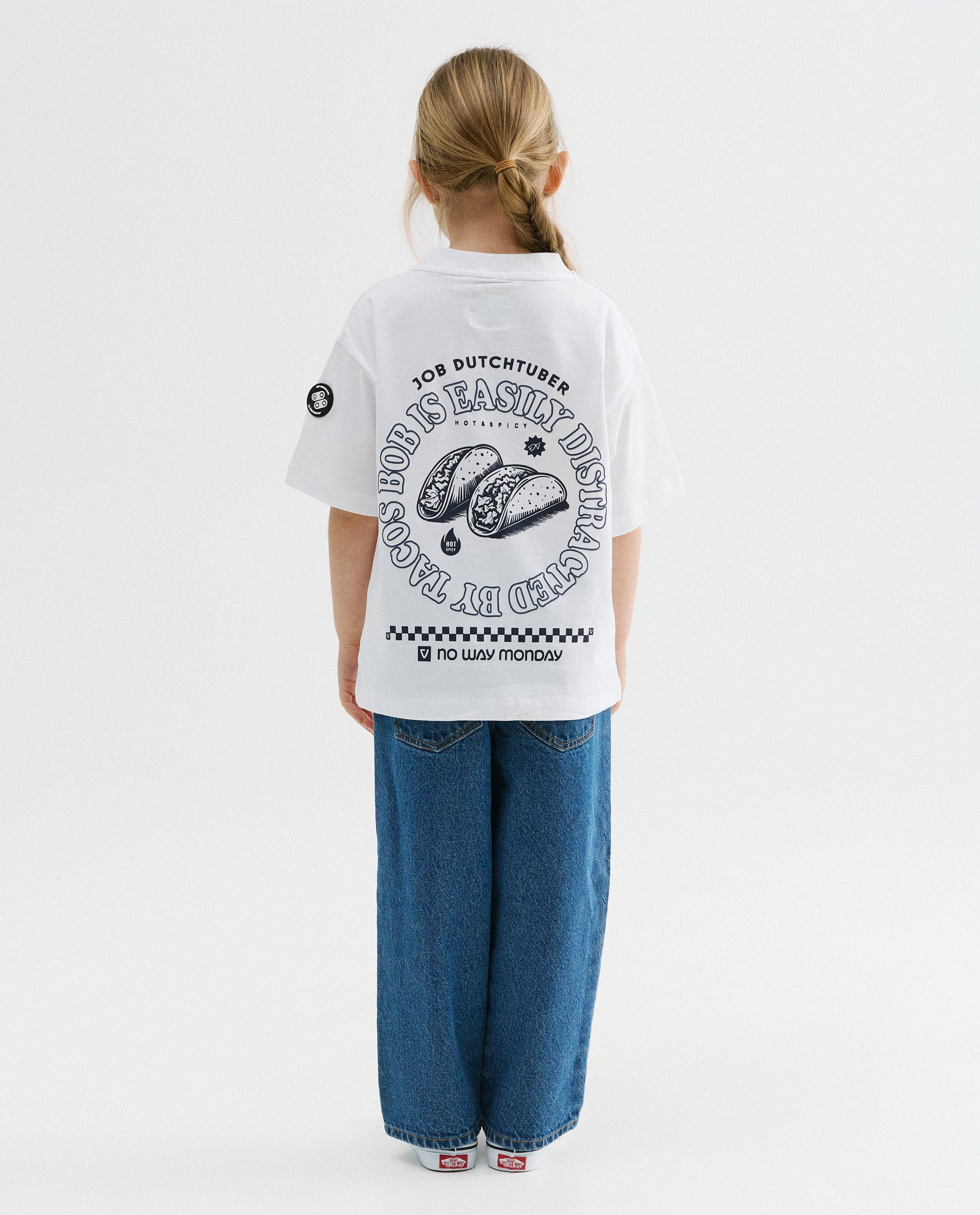 T-shirt met backprint, 110-152, unisex - Product Detail - wit - afbeelding nummer 4