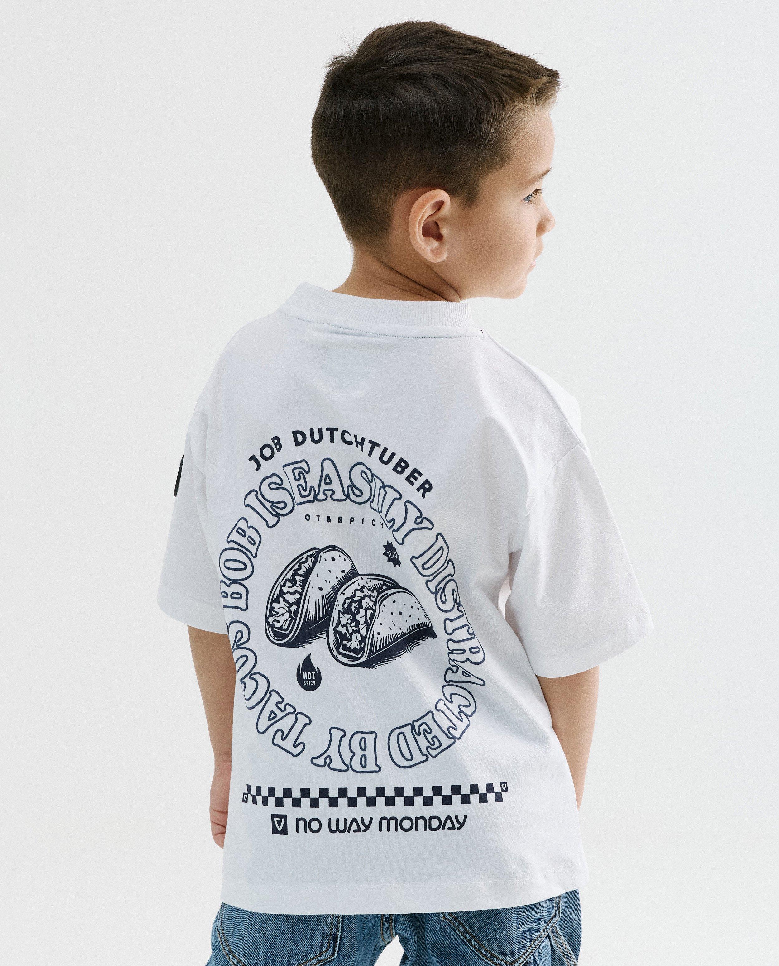 T-shirt met backprint, 110-152, unisex - Product Detail - wit - afbeelding nummer 5