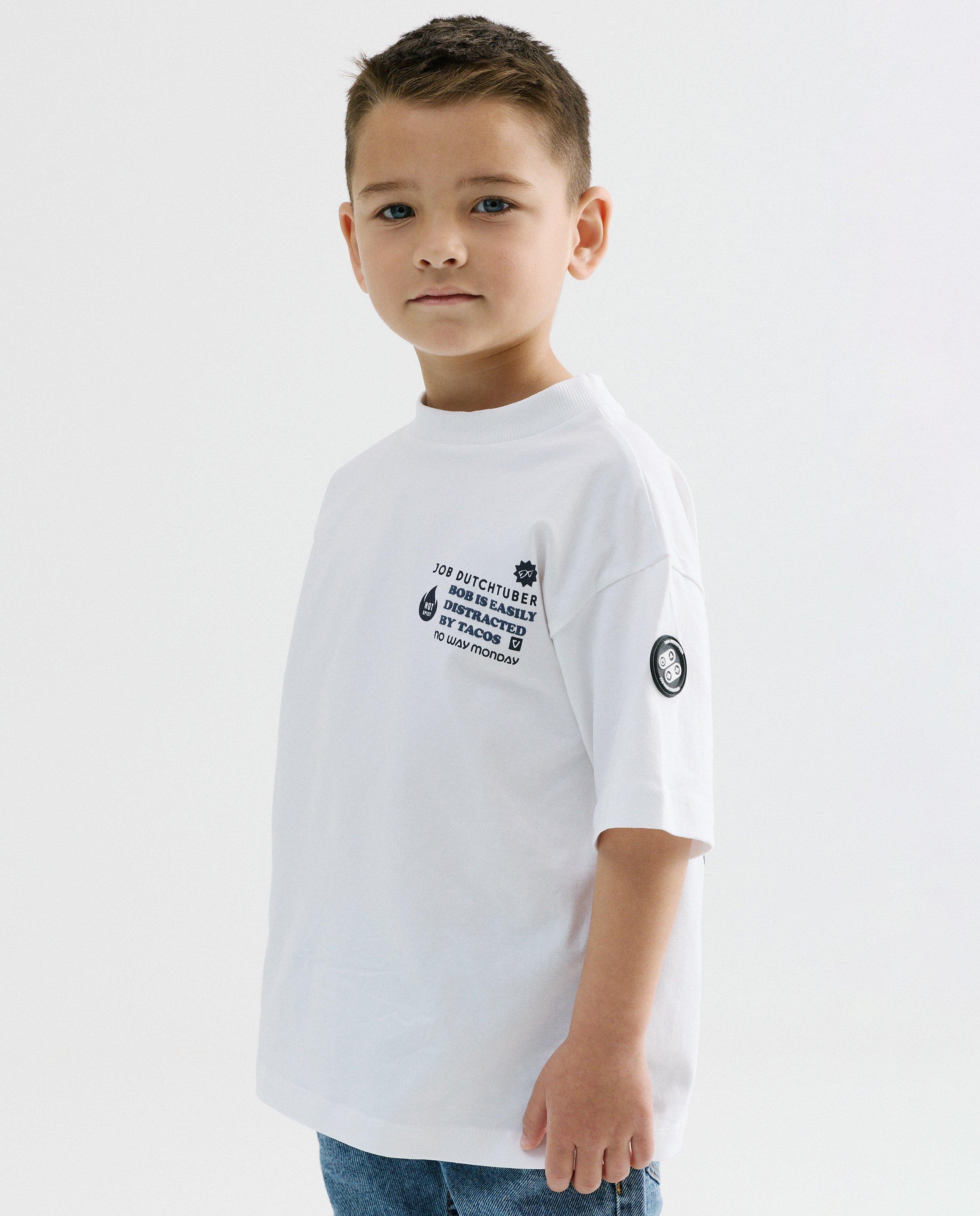 T-shirt avec backprint, 110-152, unisex - D&eacute;tails du produit - blanc - image num&eacute;ro 6