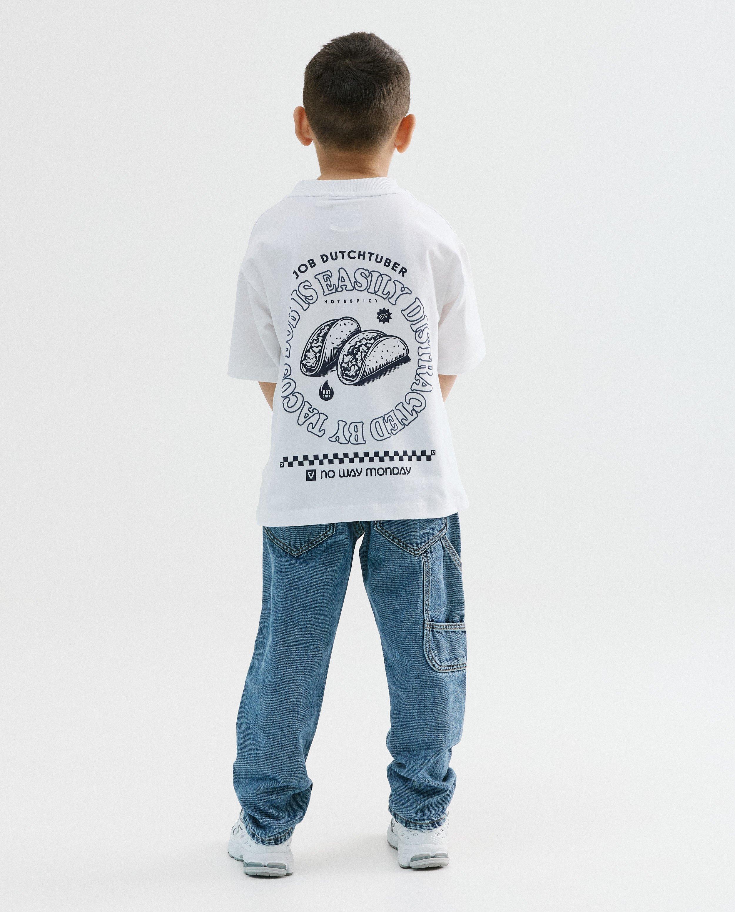 T-shirt avec backprint, 110-152, unisex - D&eacute;tails du produit - blanc - image num&eacute;ro 8