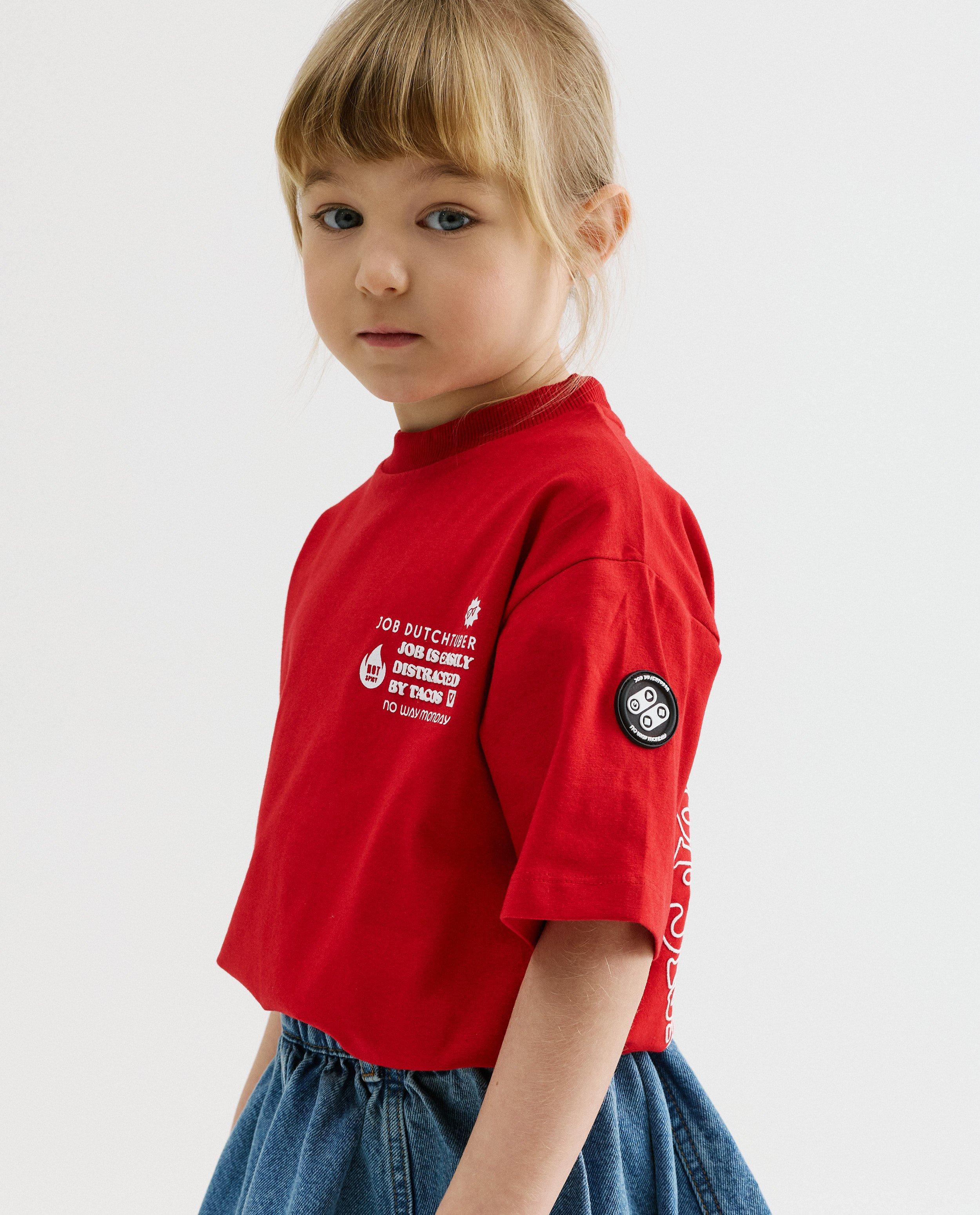 T-shirt met backprint, 110-152, unisex - Product Detail - rood - afbeelding nummer 2