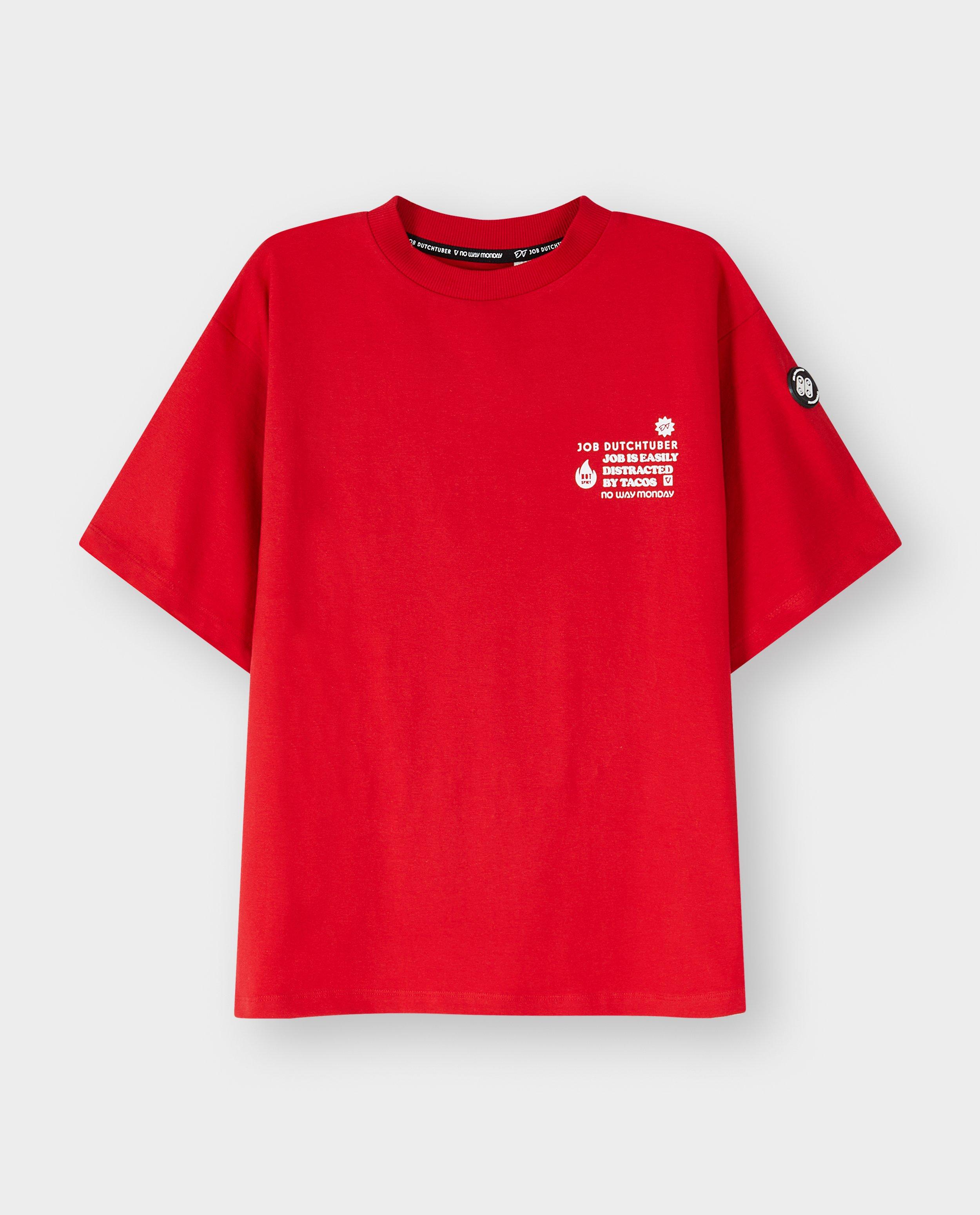 T-shirt avec backprint, 110-152, unisex - D&eacute;tails du produit - rouge - image num&eacute;ro 10
