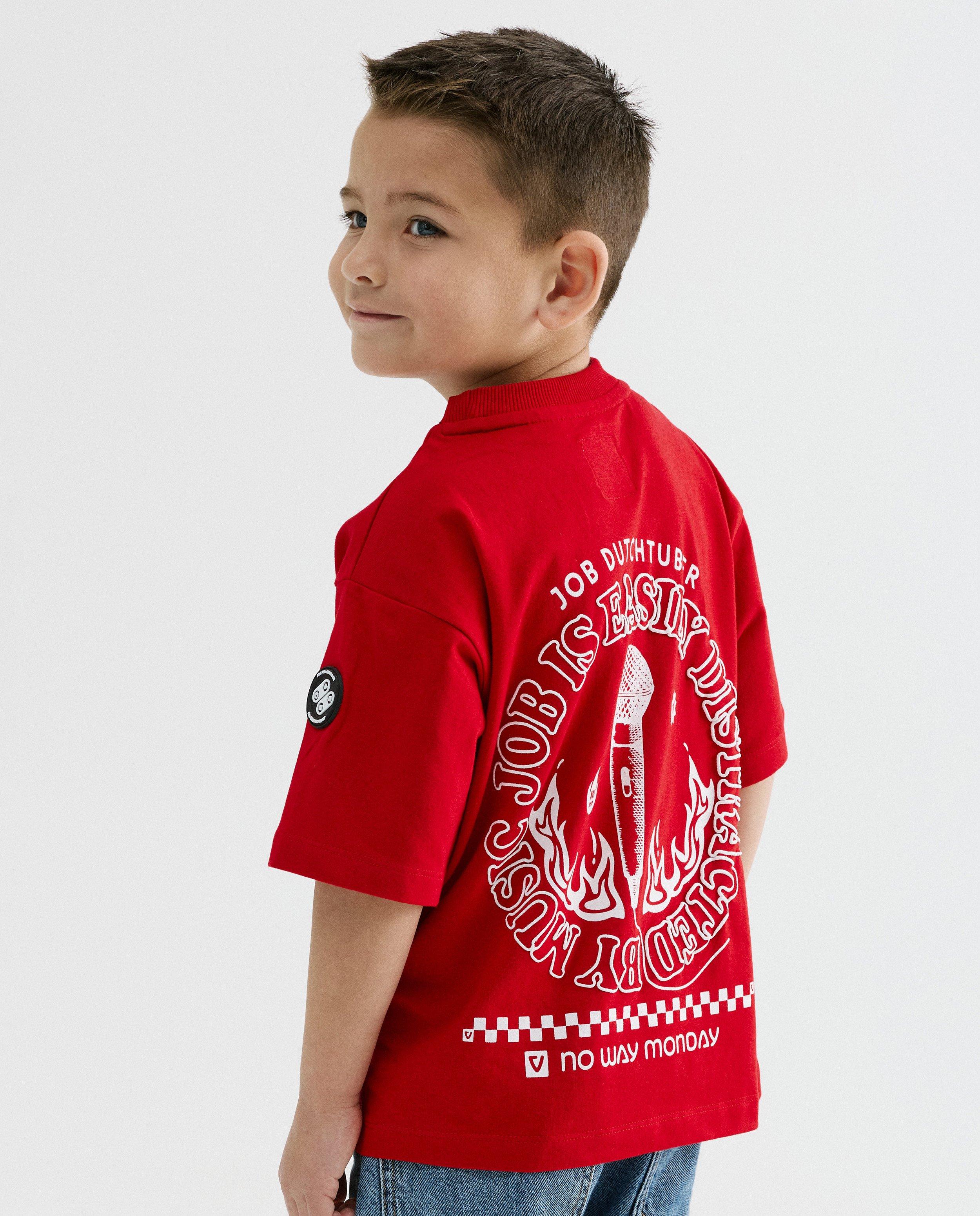 T-shirt avec backprint, 110-152, unisex - D&eacute;tails du produit - rouge - image num&eacute;ro 5