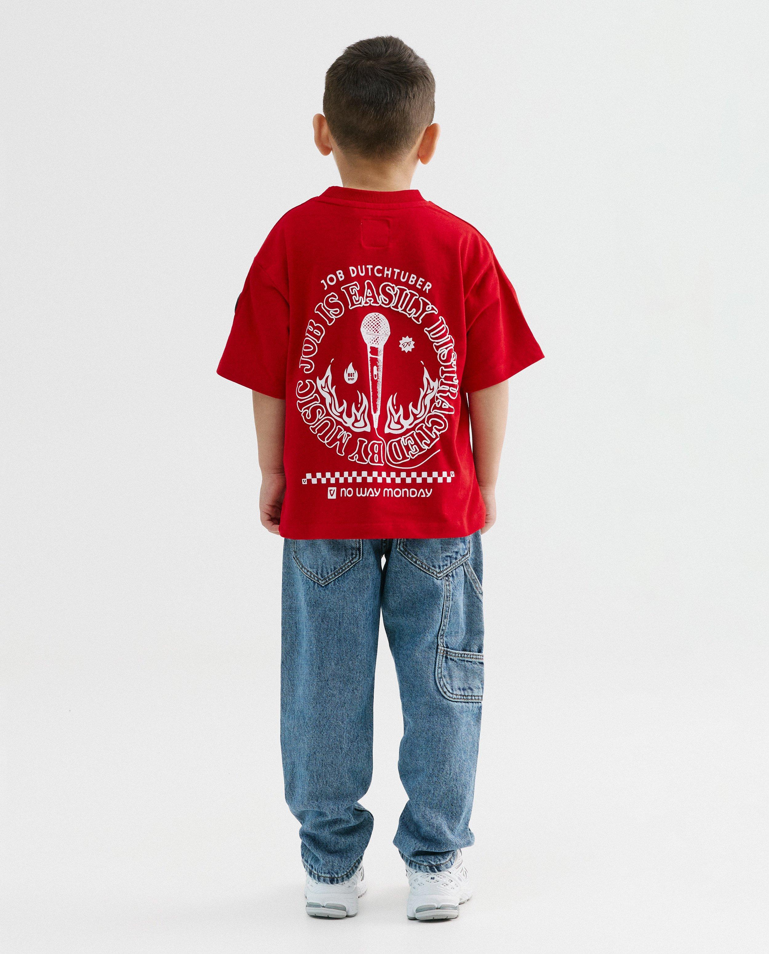 T-shirt avec backprint, 110-152, unisex - D&eacute;tails du produit - rouge - image num&eacute;ro 8