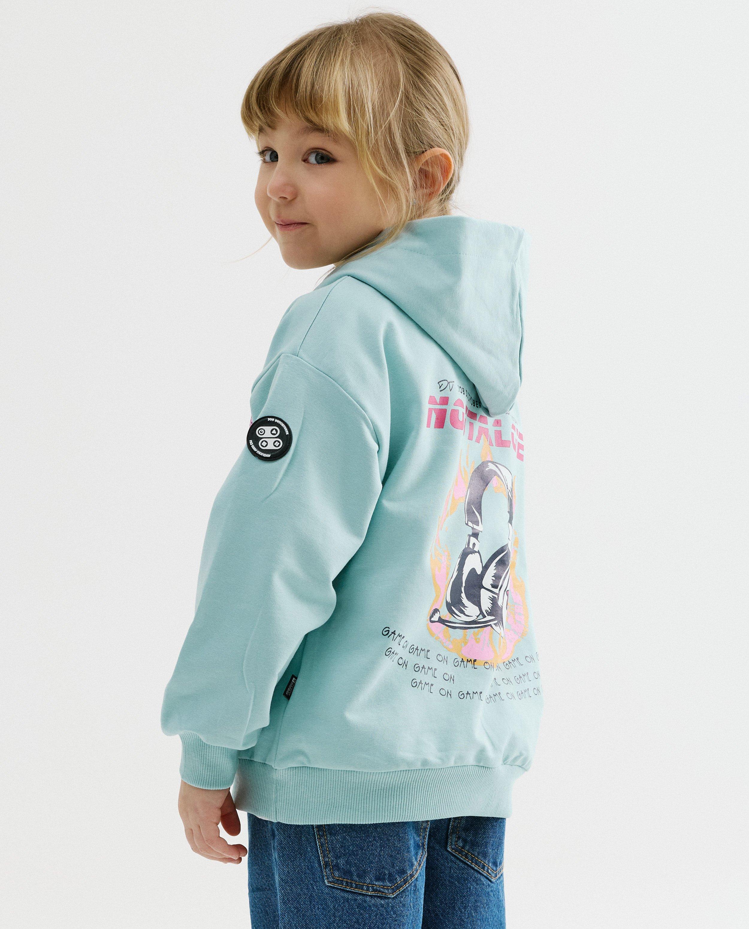 Hoodie met backprint, 110-152, unisex - Product Detail - lichtblauw - afbeelding nummer 1