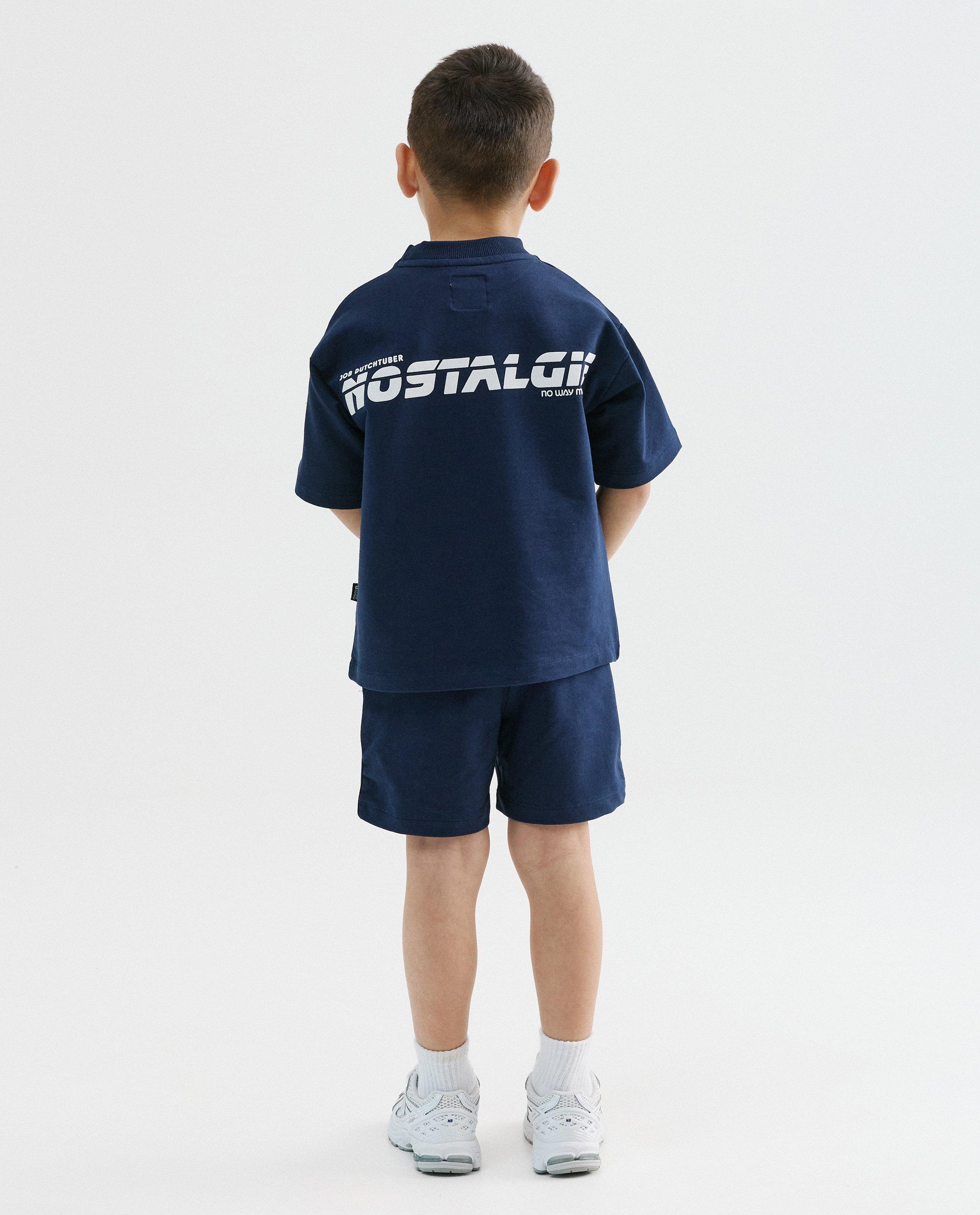 Set: T-shirt + short, 110-152, unisex - D&eacute;tails du produit - bleu fonc&eacute; - image num&eacute;ro 2