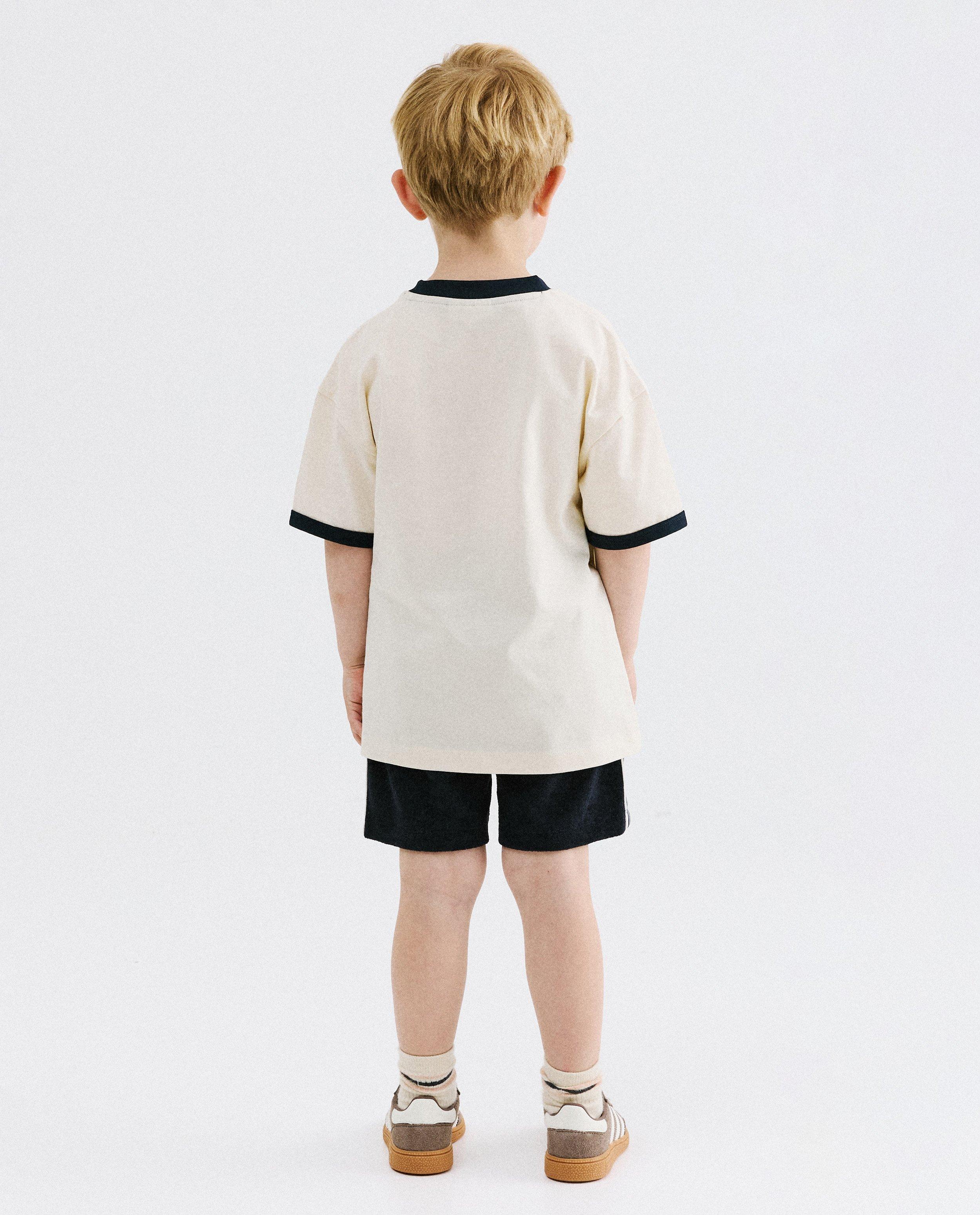 T-shirt met opschrift in reli&euml;f, loose fit - Product Detail - donkerblauw - afbeelding nummer 3