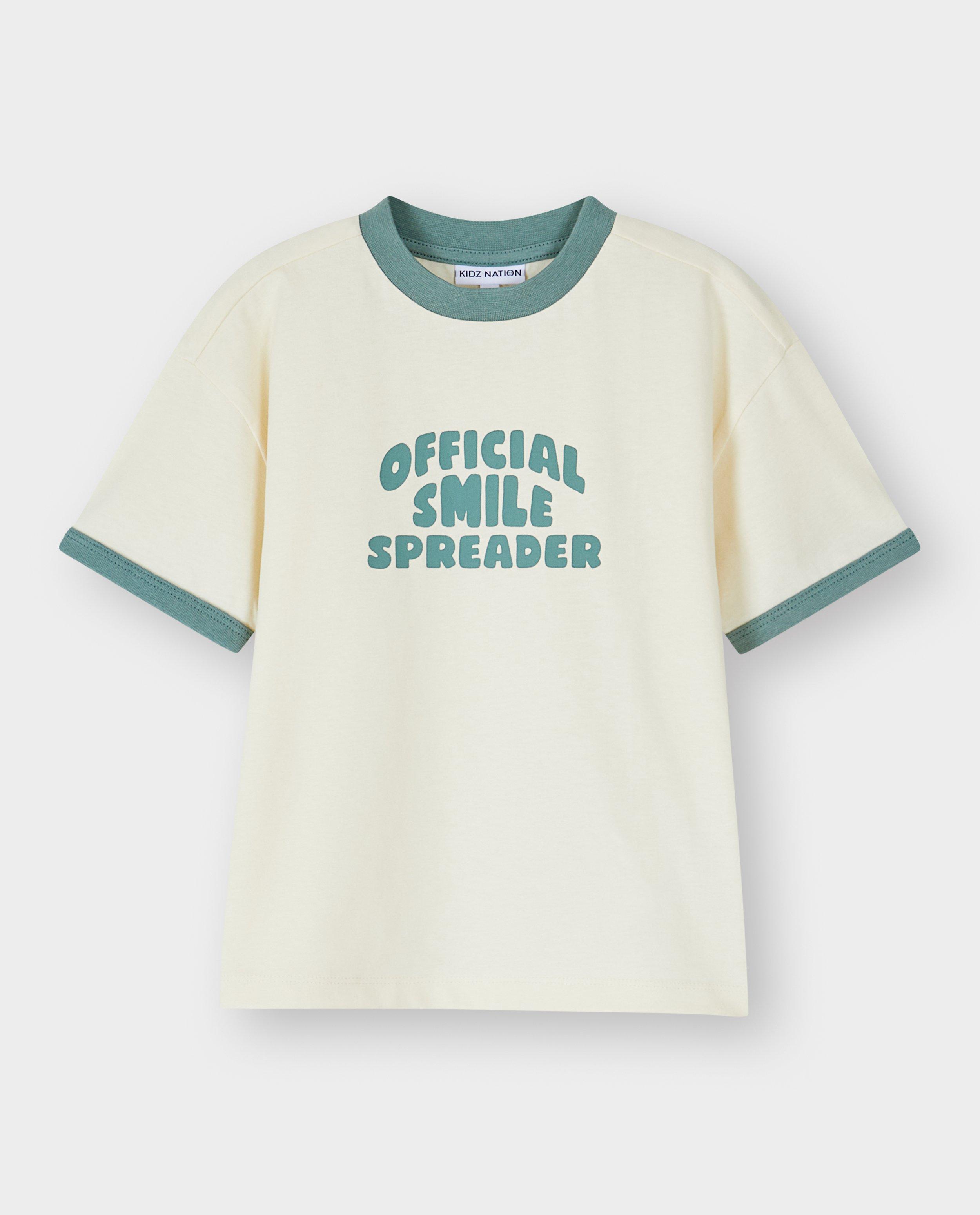 T-shirt met opschrift in reli&euml;f, loose fit - Product Detail - khaki - afbeelding nummer 4