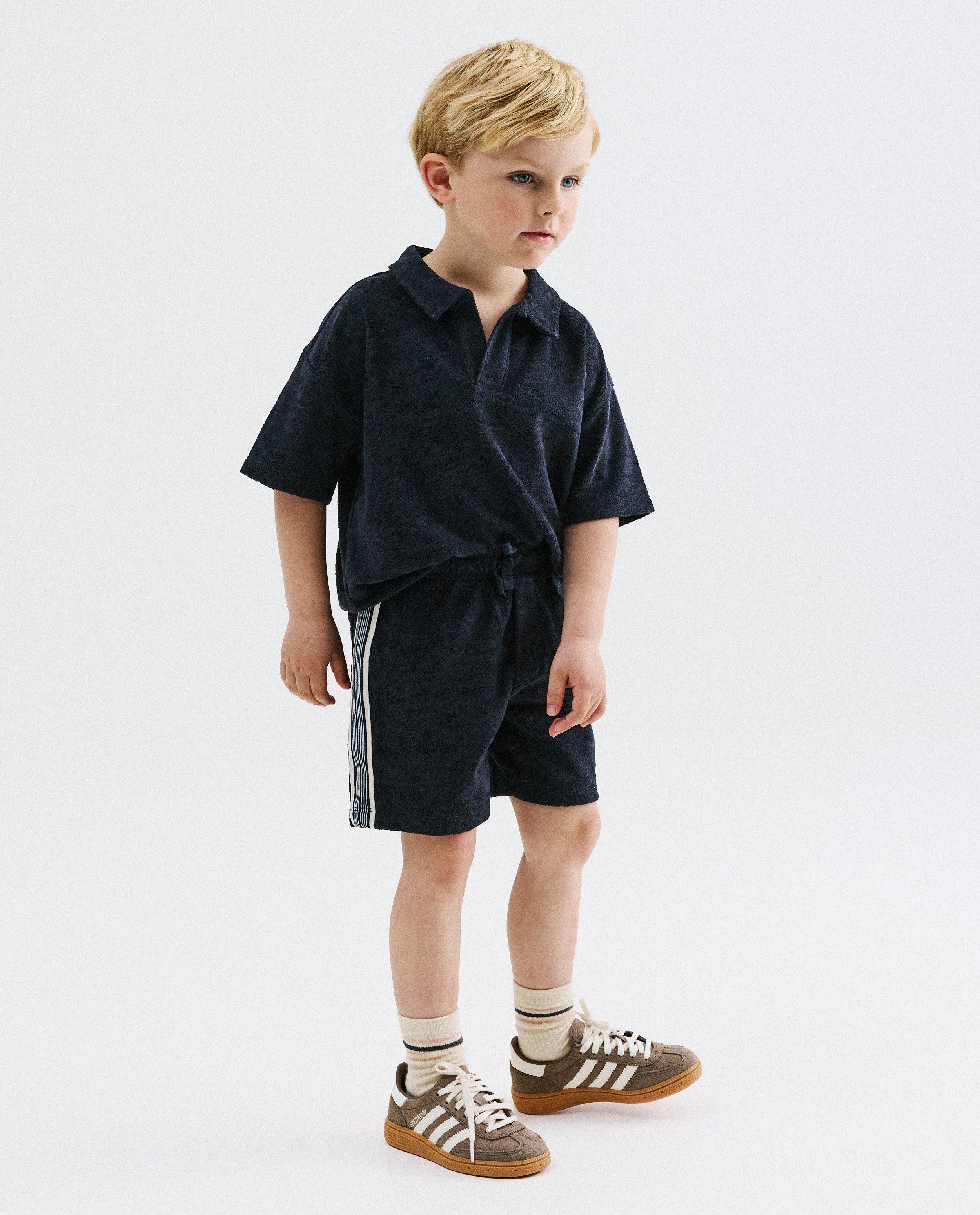 Short met zijstreep - Product Detail - donkerblauw - afbeelding nummer 1