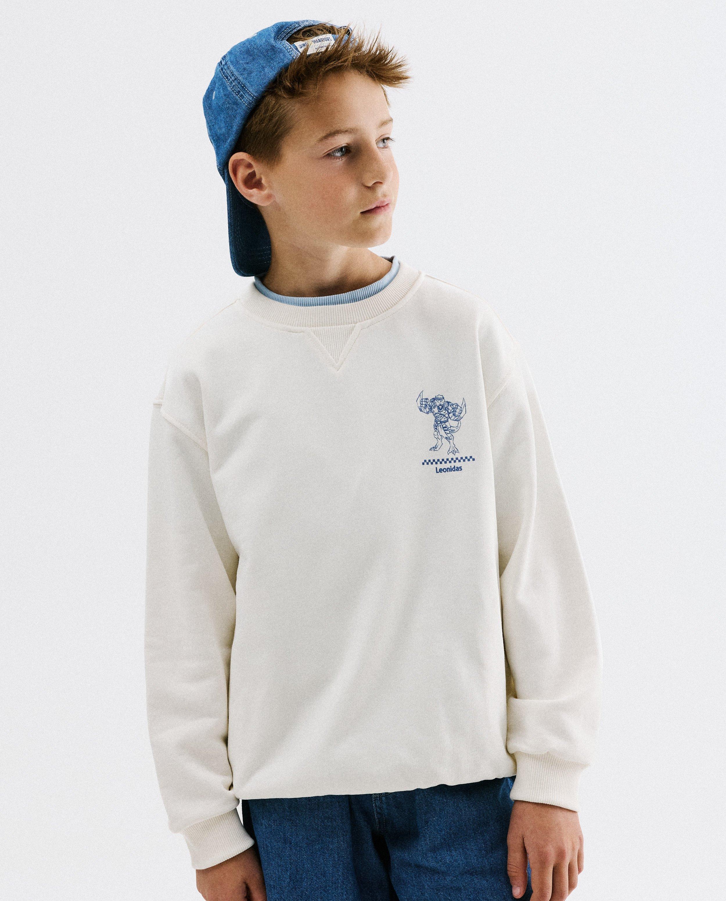 Sweat avec imprim&eacute; au dos Dino Warriors Dimitri Vegas, 104-152 - D&eacute;tails du produit - blanc - image num&eacute;ro 1