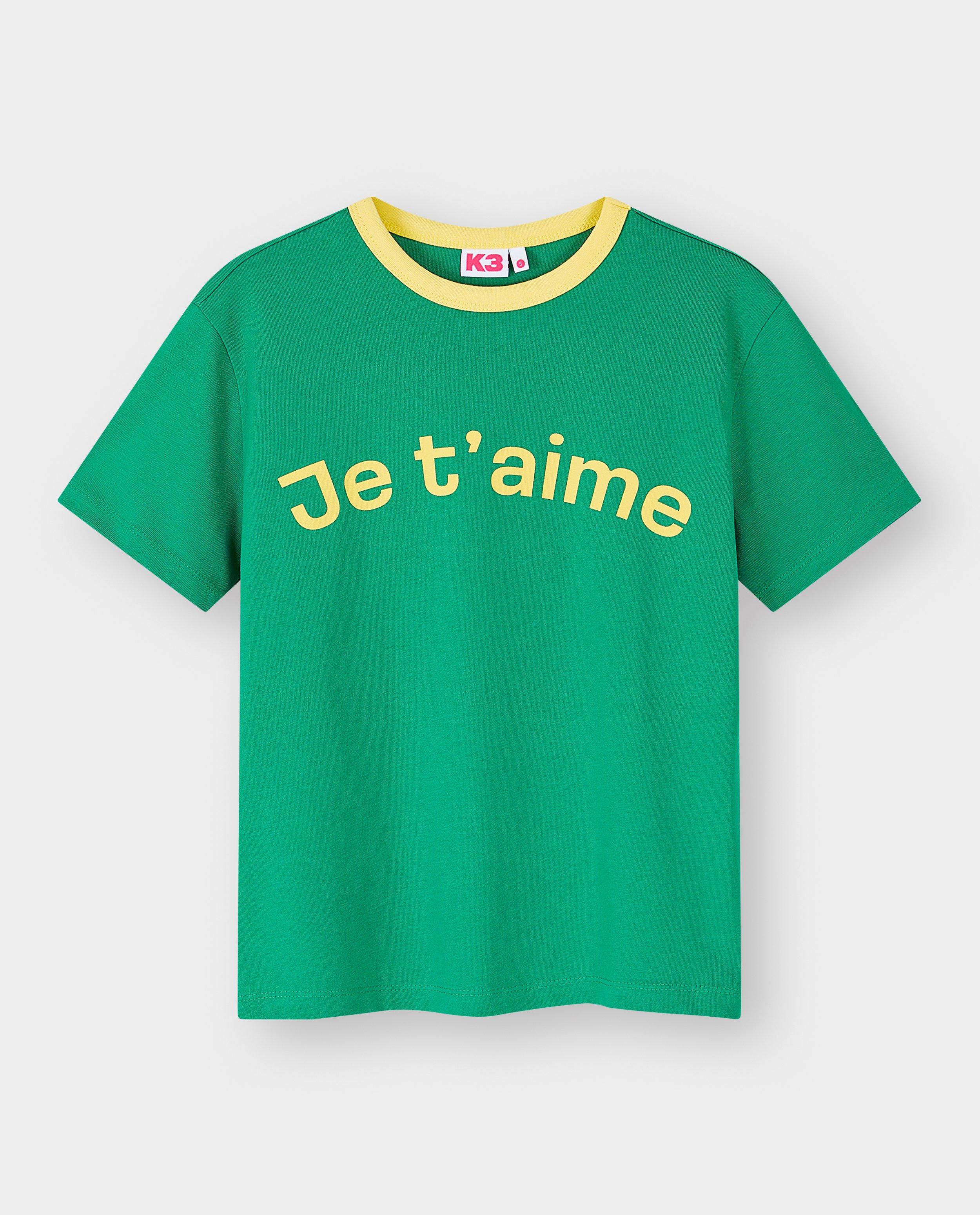 T-shirt met opschrift Je t'aime, XS-XXL - Product Detail - khaki - afbeelding nummer 5