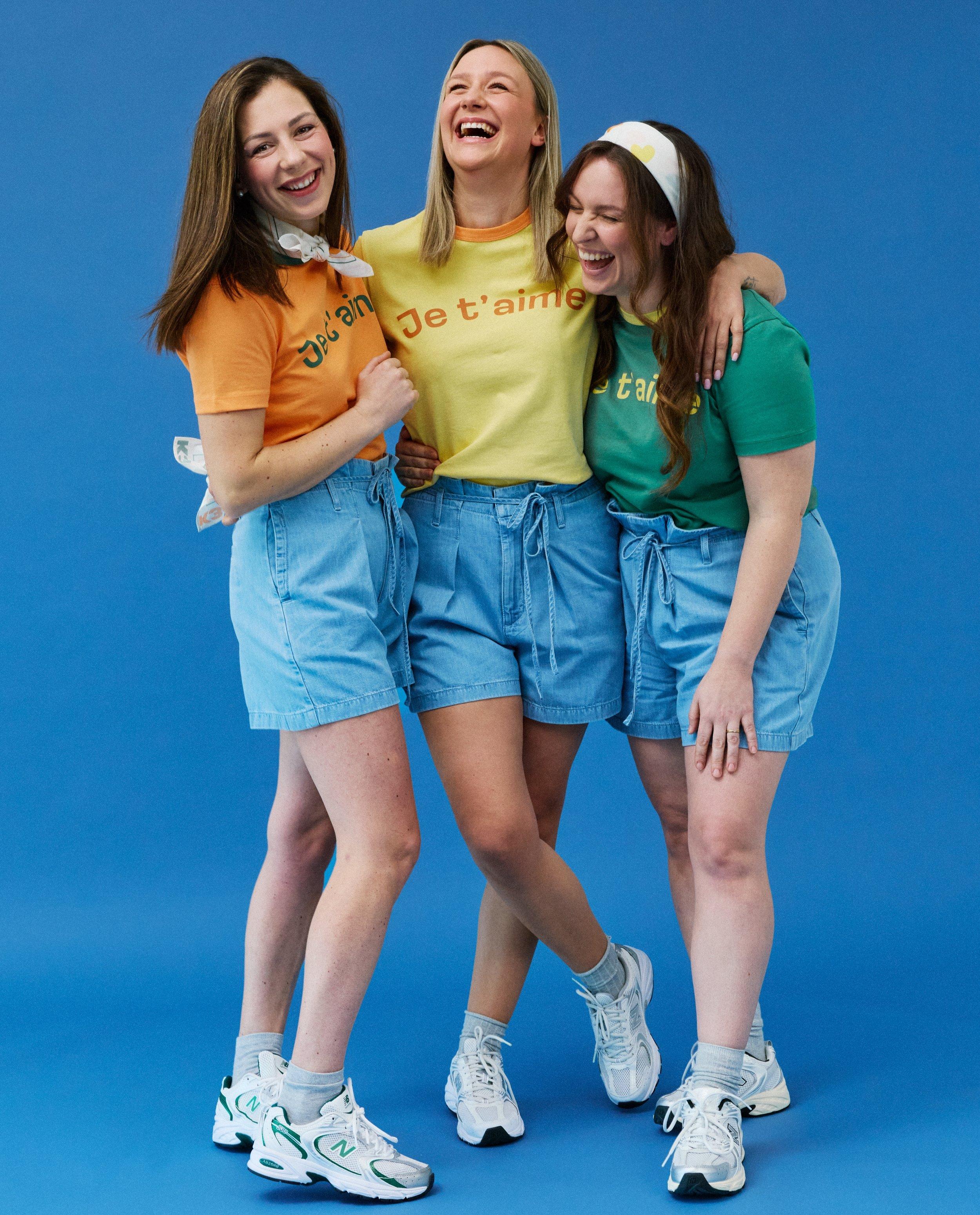 T-shirt met opschrift Je t'aime, XS-XXL - Product Detail - khaki - afbeelding nummer 4