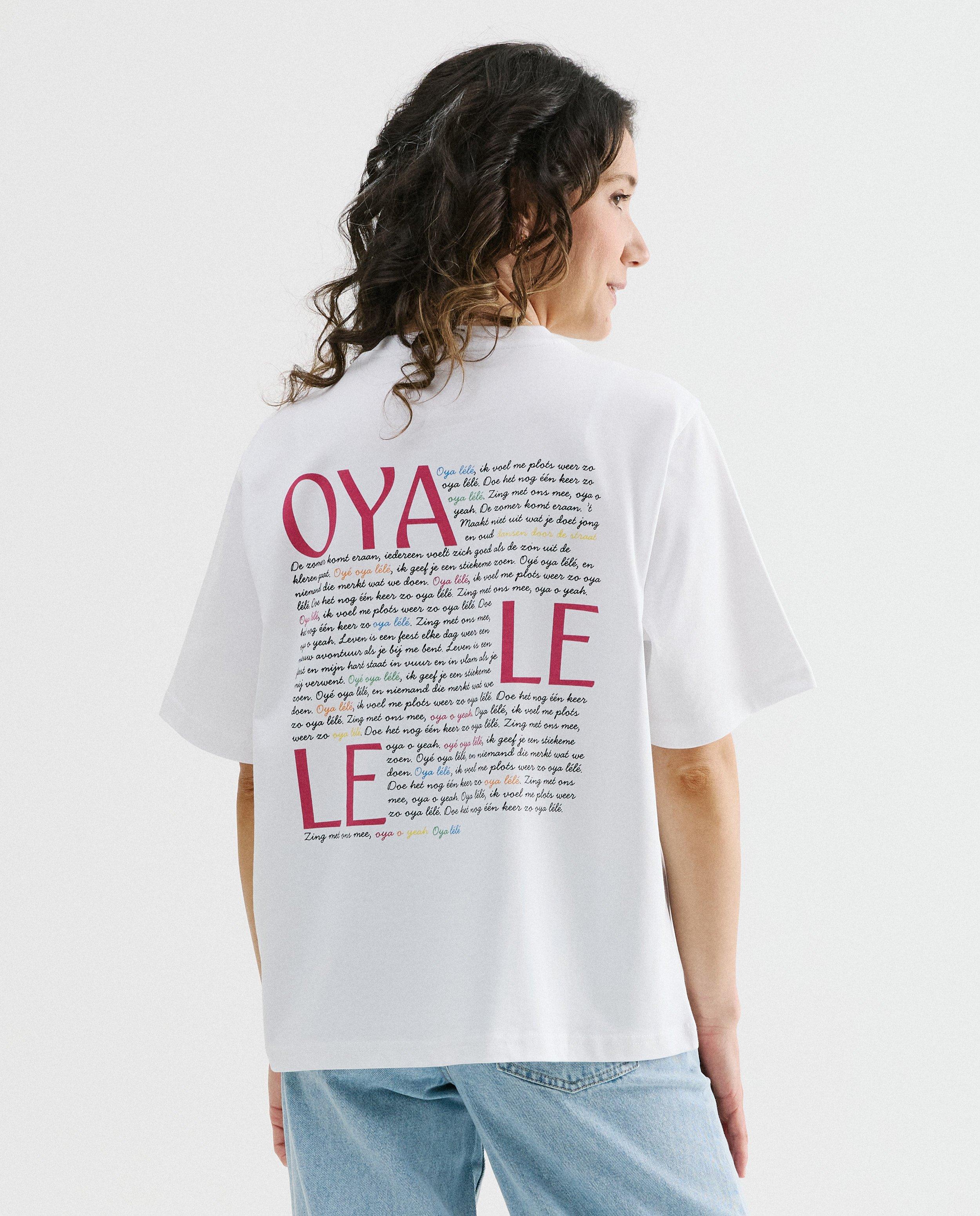 T-shirt met backprint Oya l&eacute;l&eacute;, XS-XXL - Product Detail - wit - afbeelding nummer 1