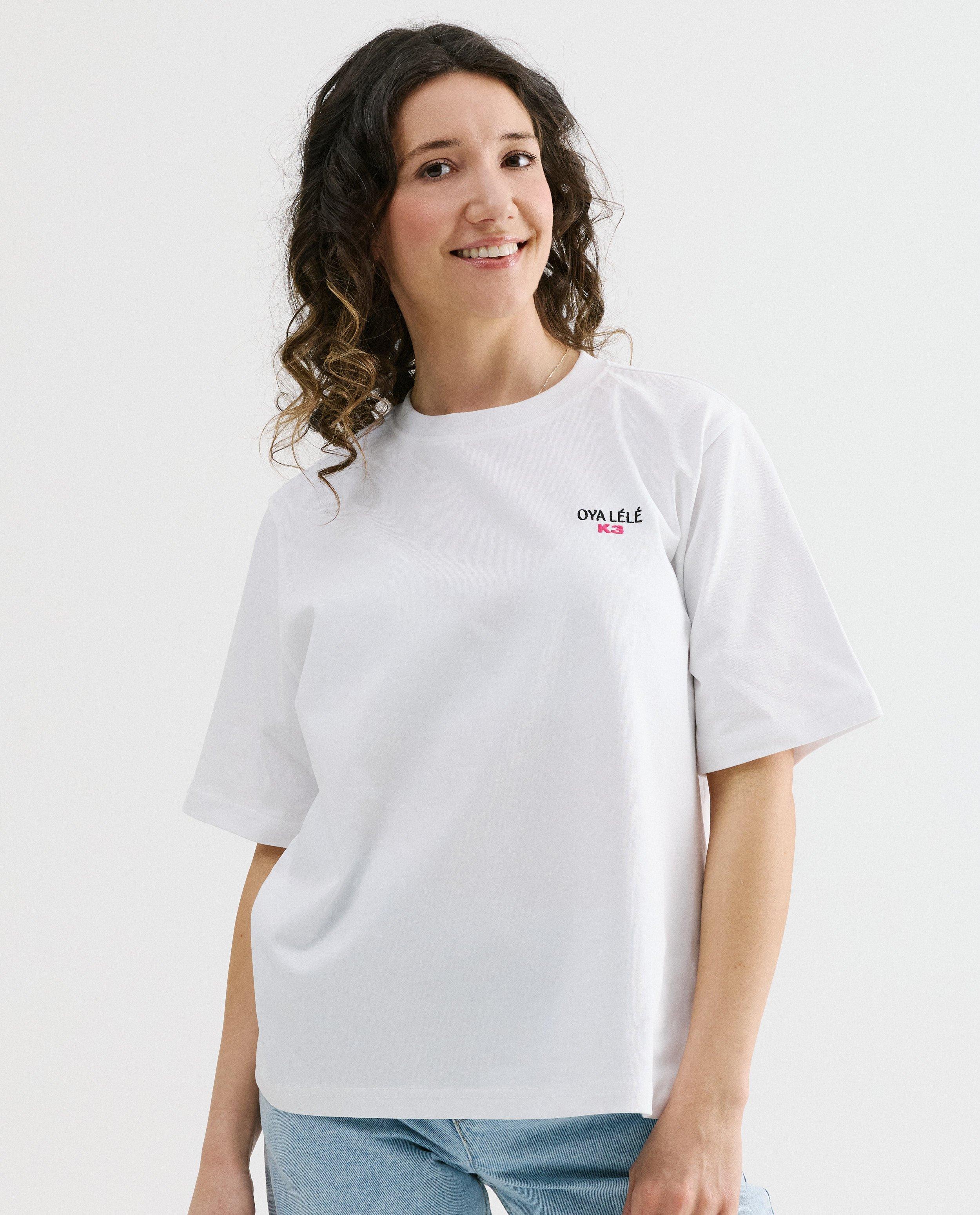 T-shirt met backprint Oya l&eacute;l&eacute;, XS-XXL - Product Detail - wit - afbeelding nummer 2