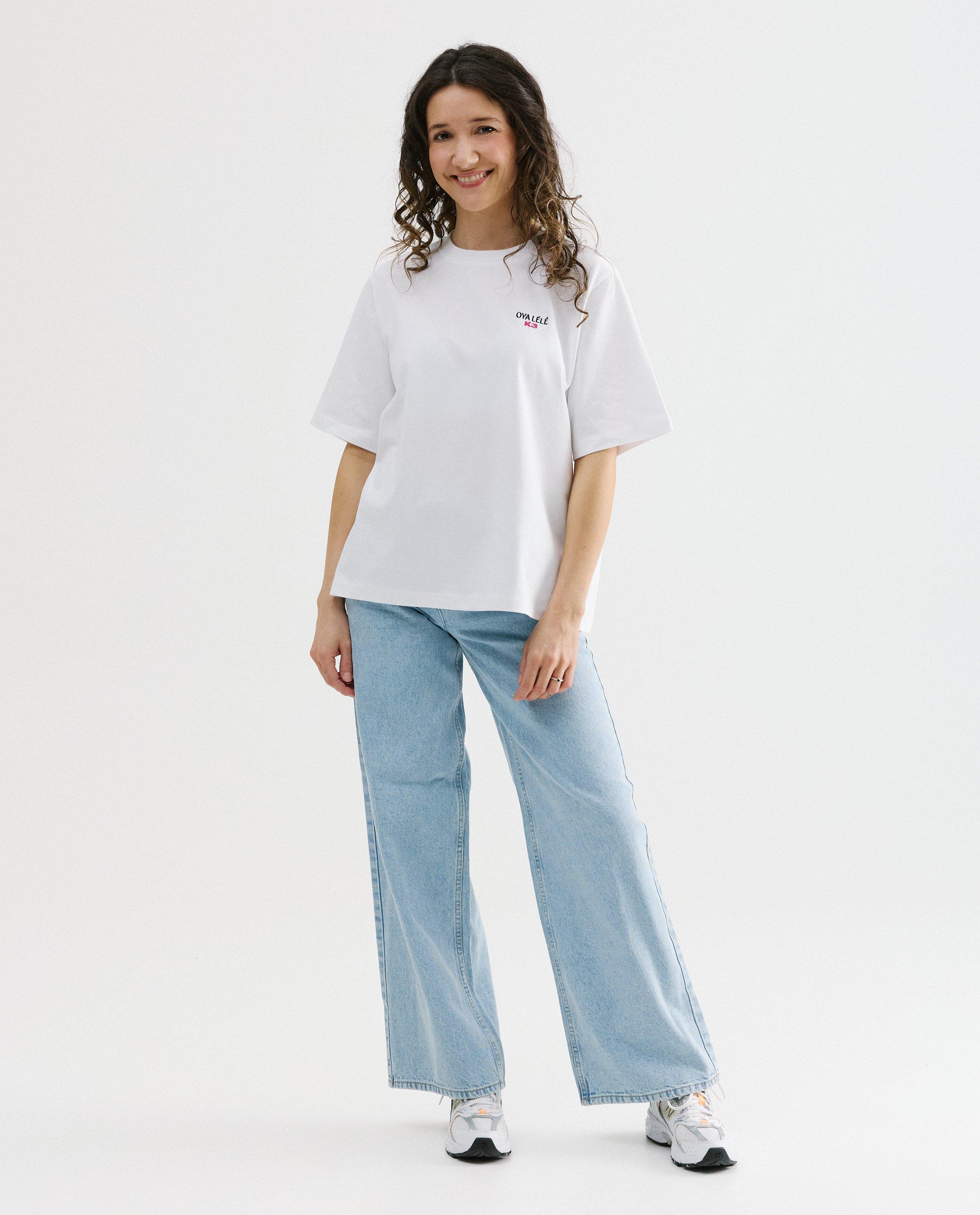 T-shirt met backprint Oya l&eacute;l&eacute;, XS-XXL - Product Detail - wit - afbeelding nummer 3