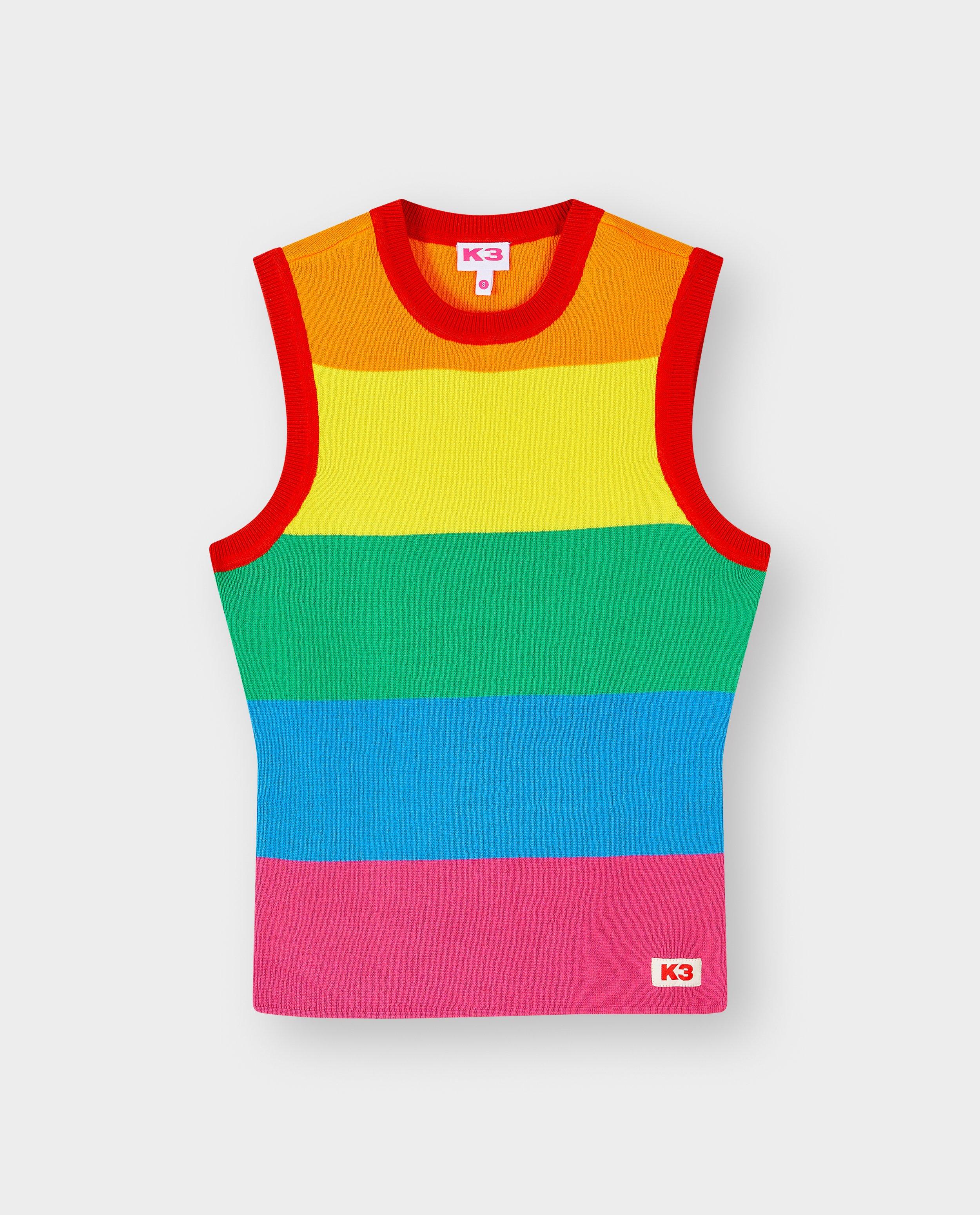 Top met regenboogstrepen, XS-XXL - Product Detail - oranje - afbeelding nummer 4