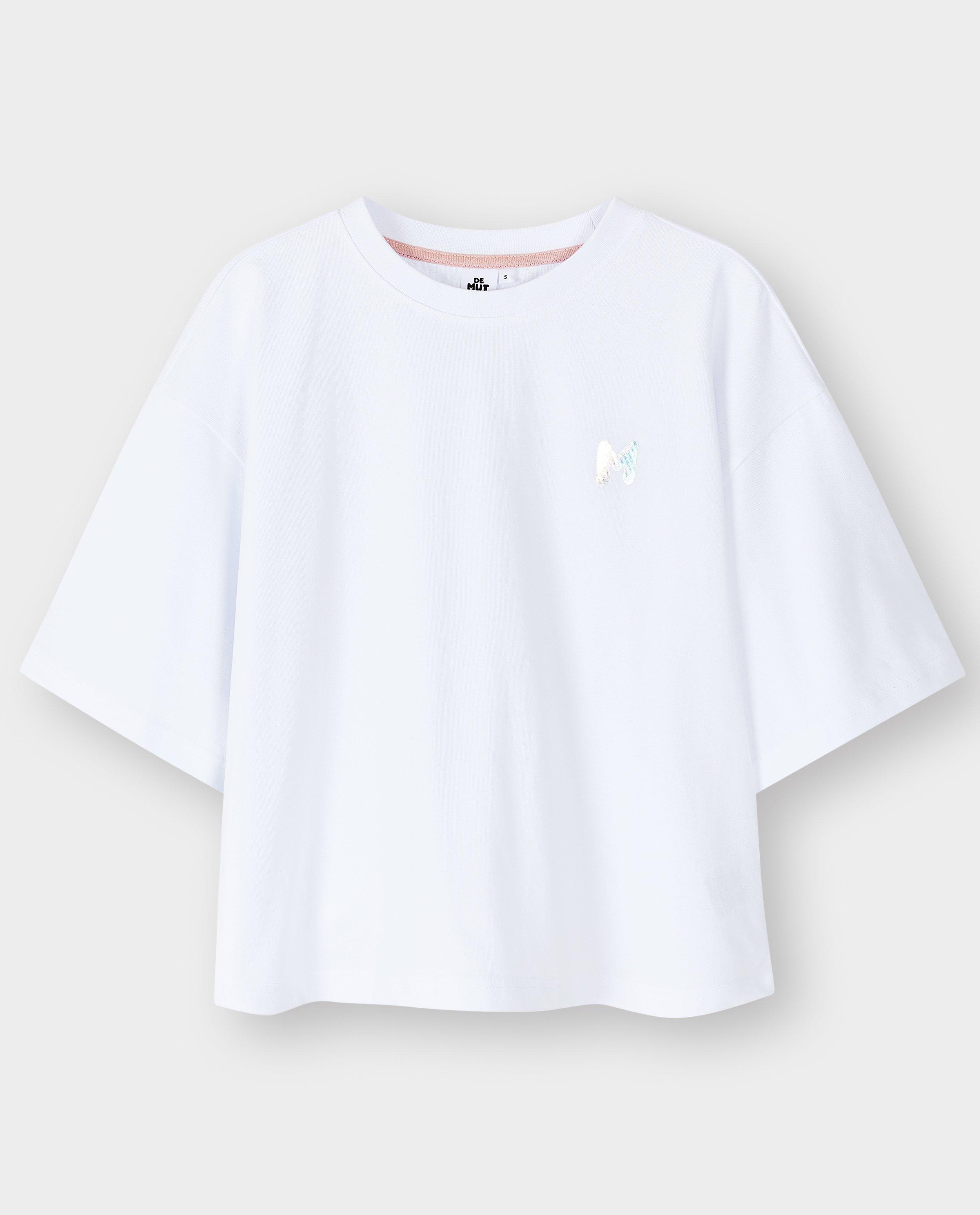 T-shirt met metallic opschrift, oversized fit - Product Detail - wit - afbeelding nummer 6