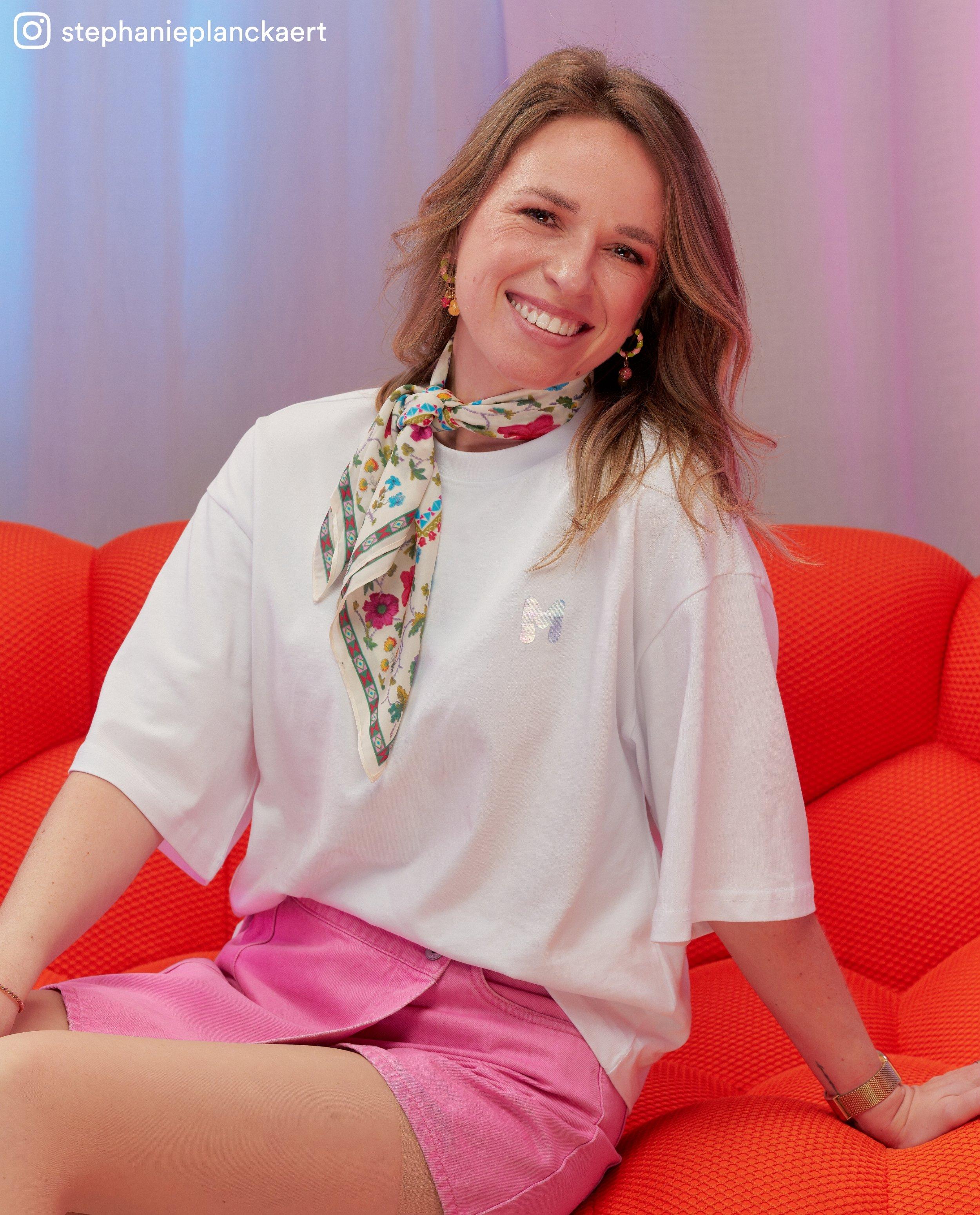 T-shirt met metallic opschrift, oversized fit - Product Detail - wit - afbeelding nummer 5