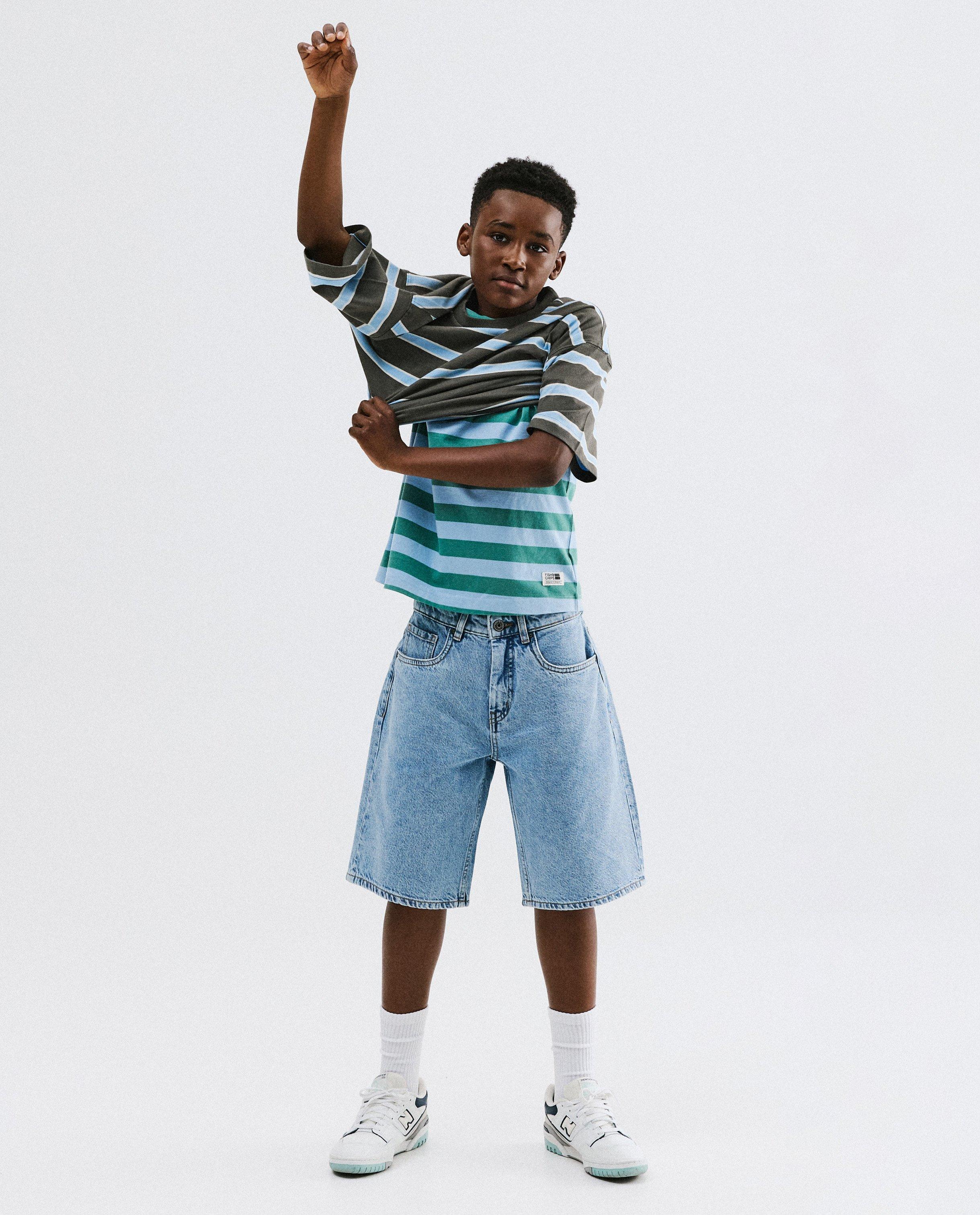 T-shirt met strepen, loose fit - Product Detail - bruin - afbeelding nummer 2