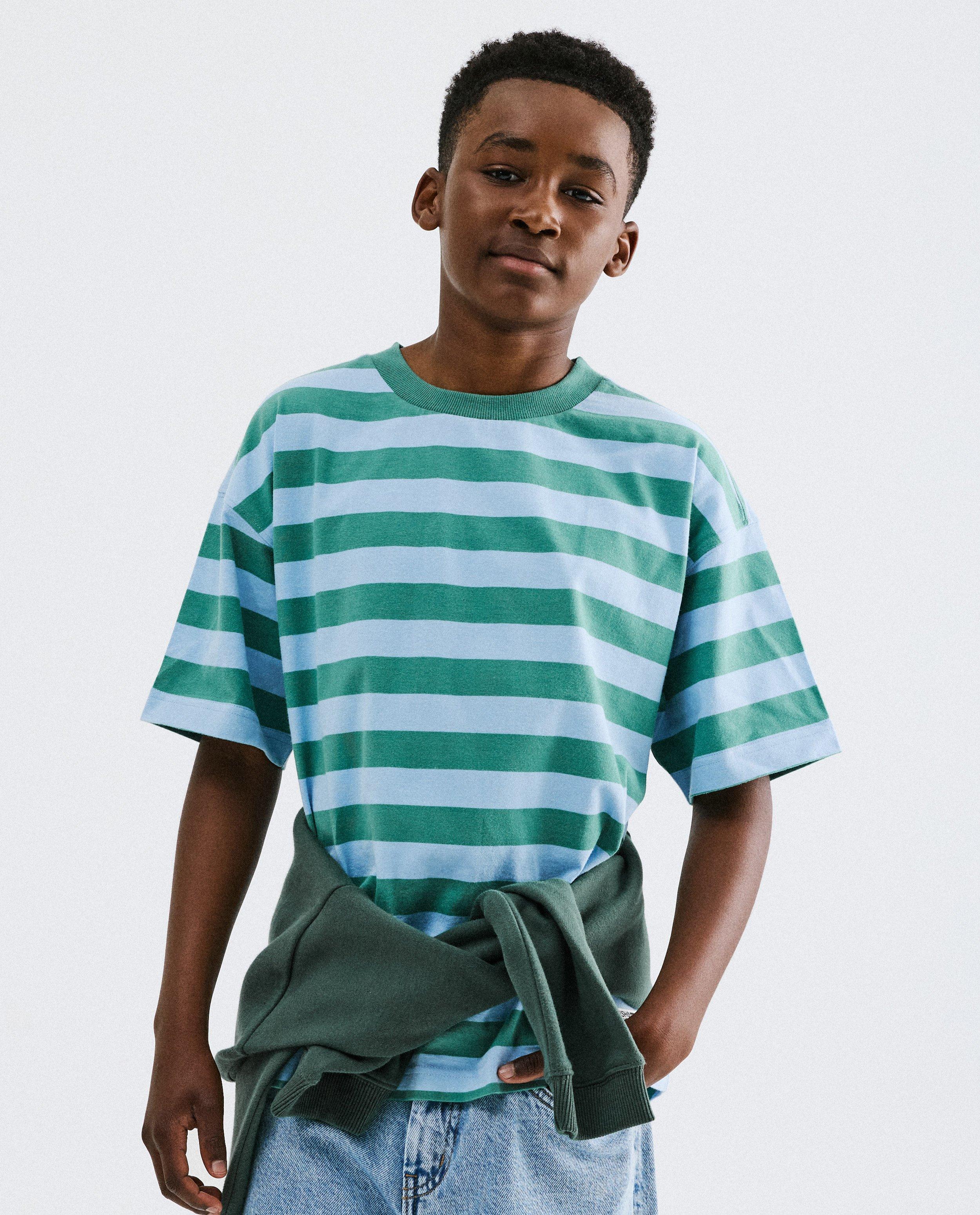 T-shirt met strepen, loose fit - Product Detail - khaki - afbeelding nummer 1