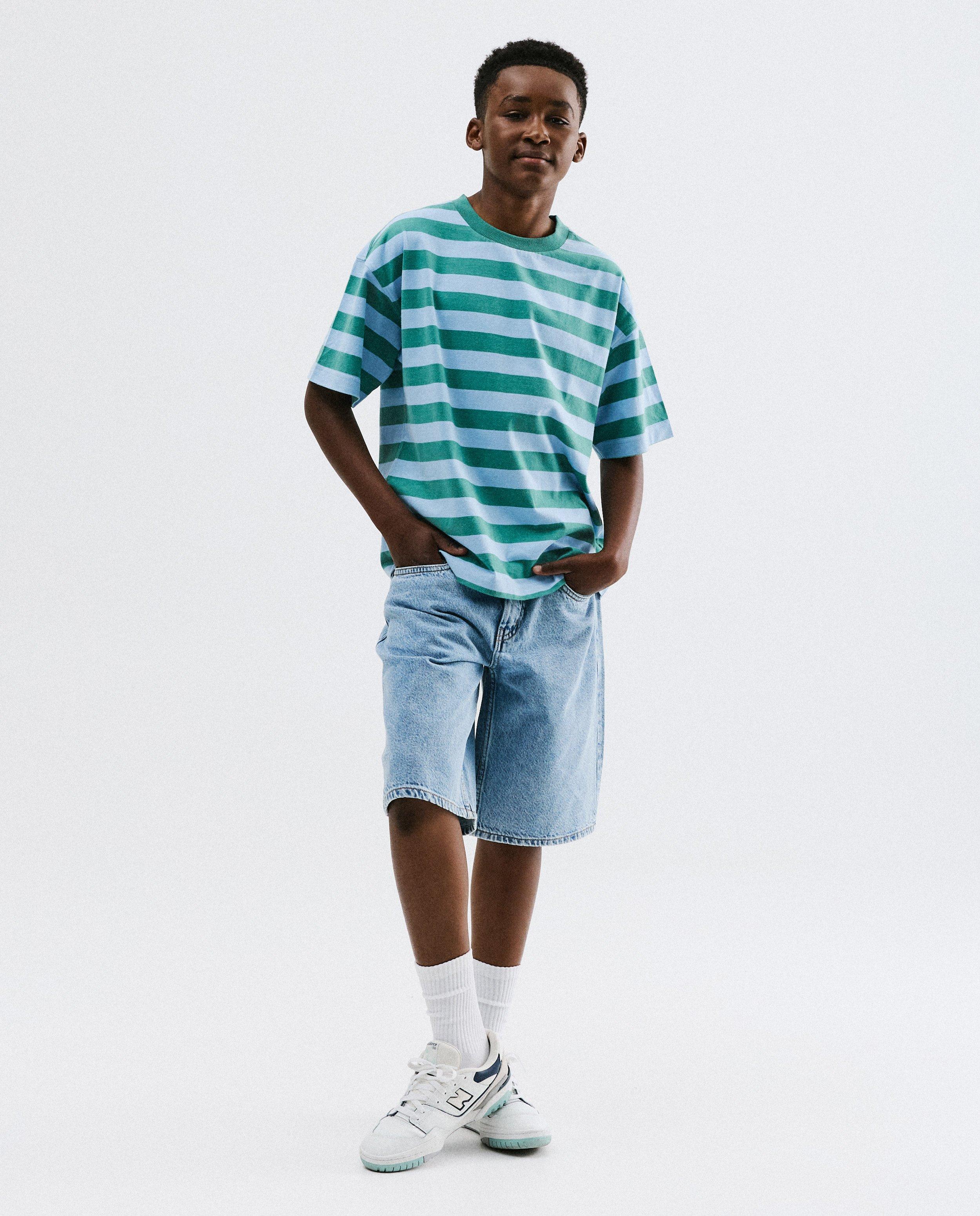 T-shirt met strepen, loose fit - Product Detail - khaki - afbeelding nummer 2