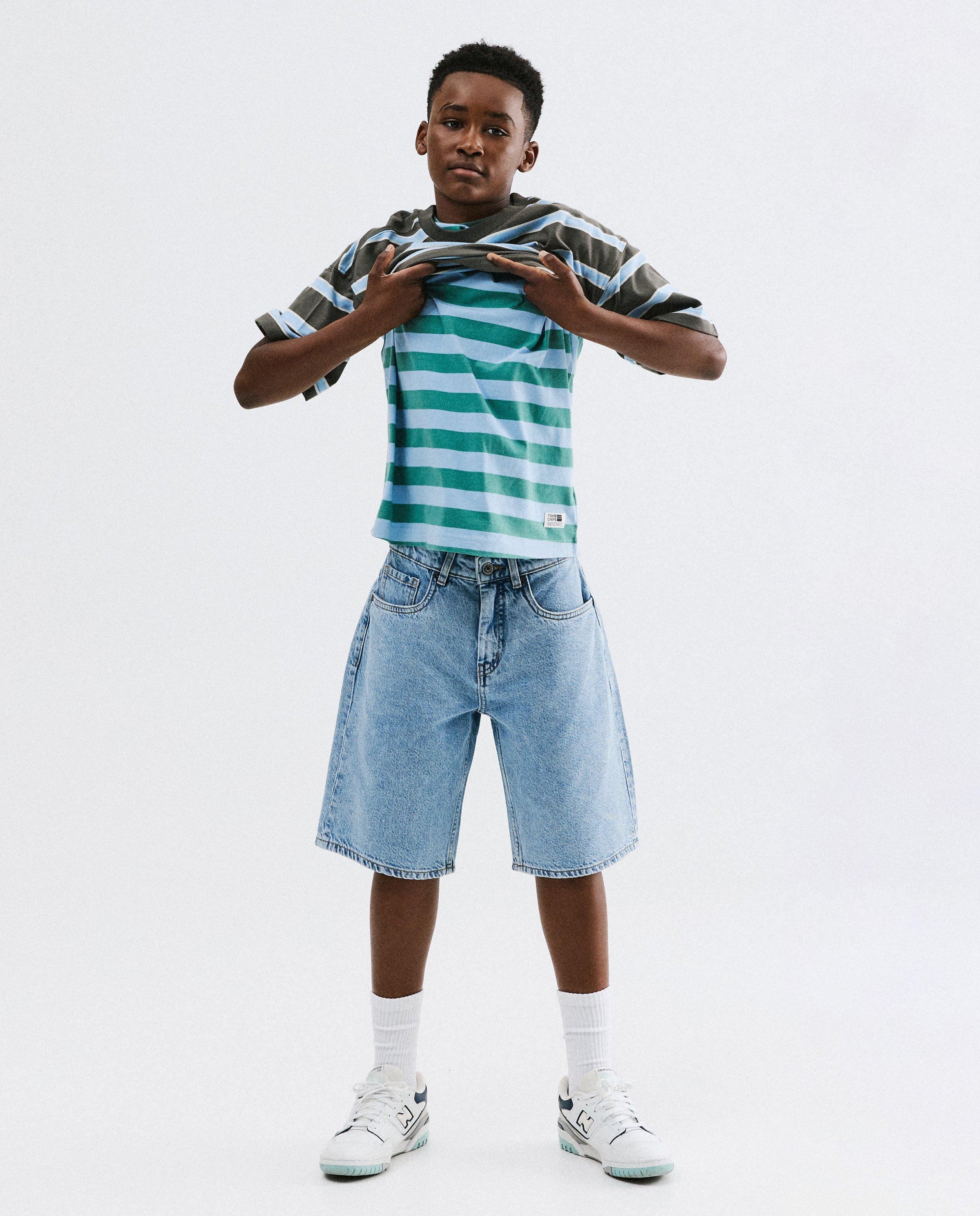 T-shirt met strepen, loose fit - Product Detail - khaki - afbeelding nummer 4