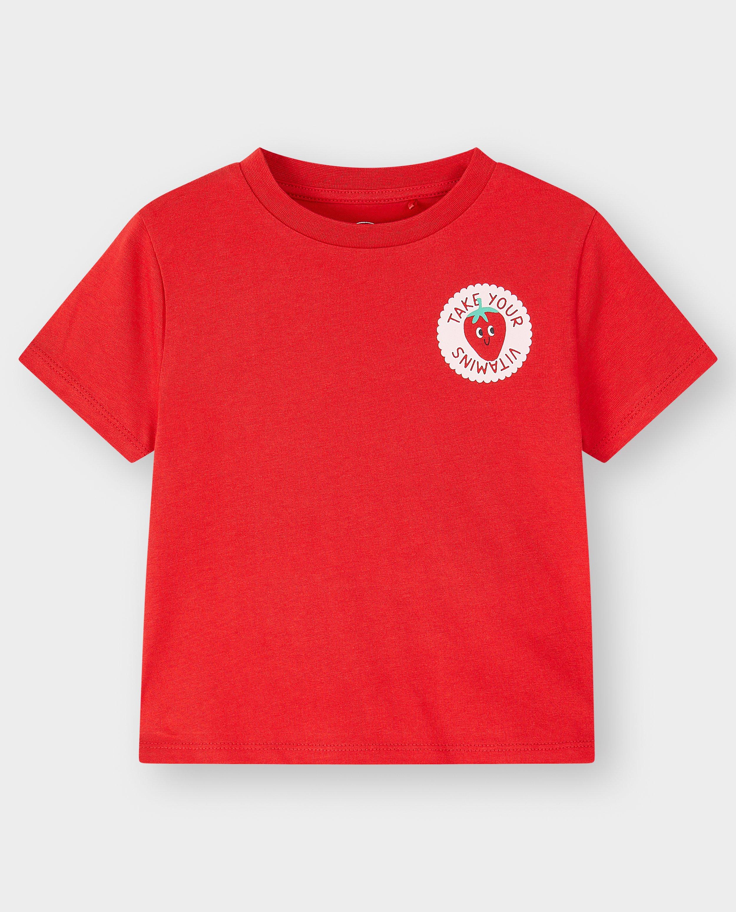 T-shirt met kleine print, relaxed fit - Product Detail - rood - afbeelding nummer 4